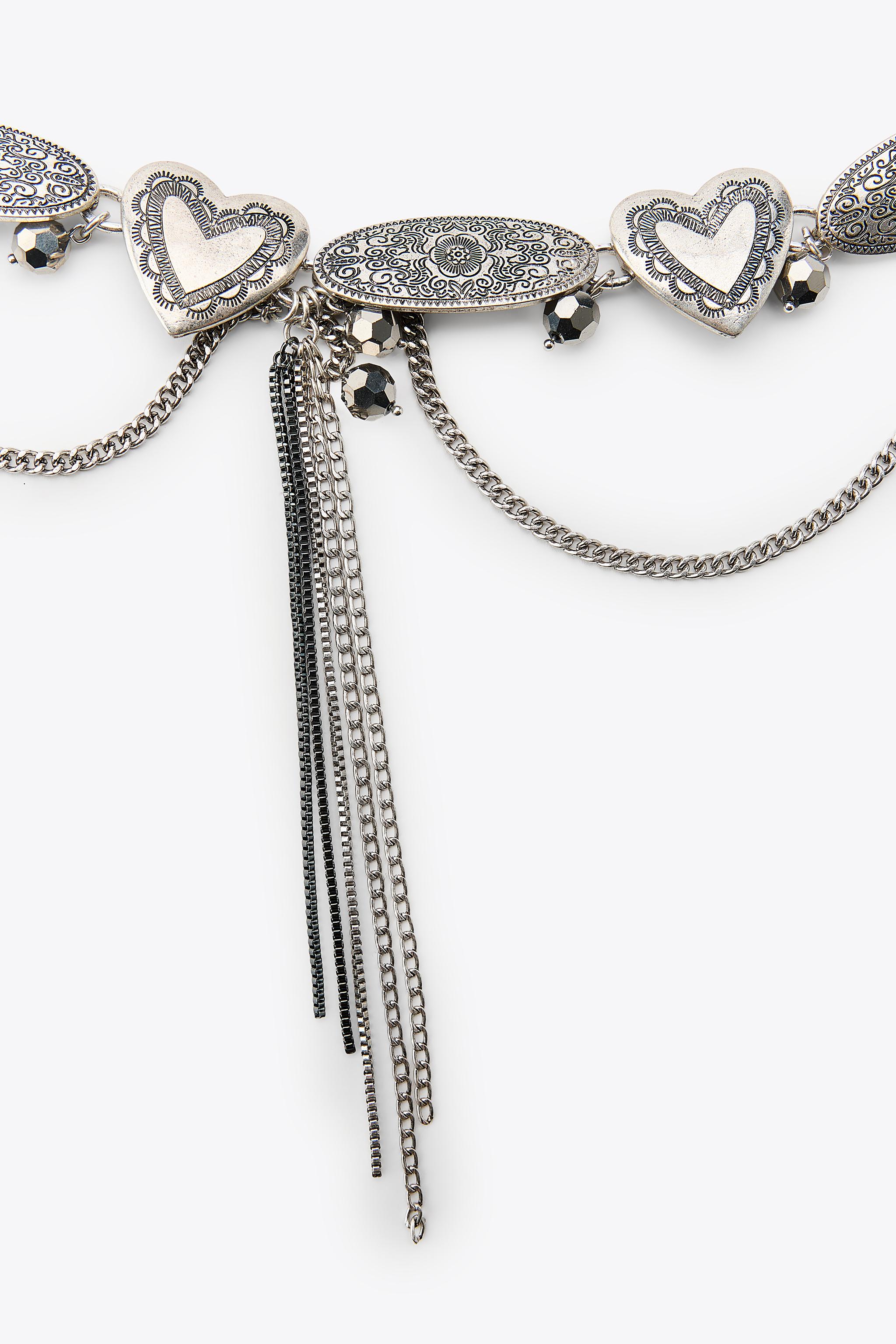 HEART CHARM CHAIN BELT