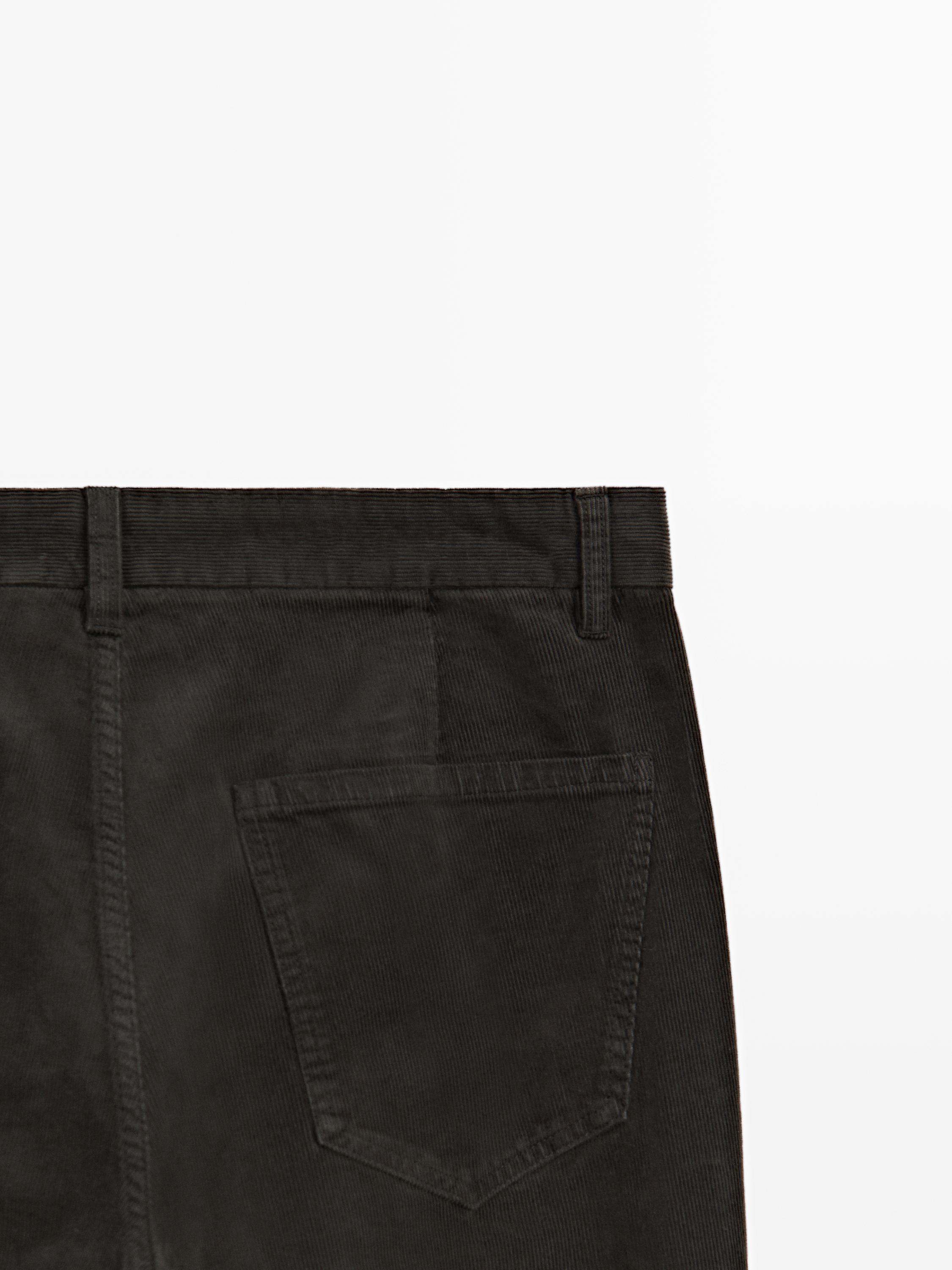 Slim fit corduroy denim trousers