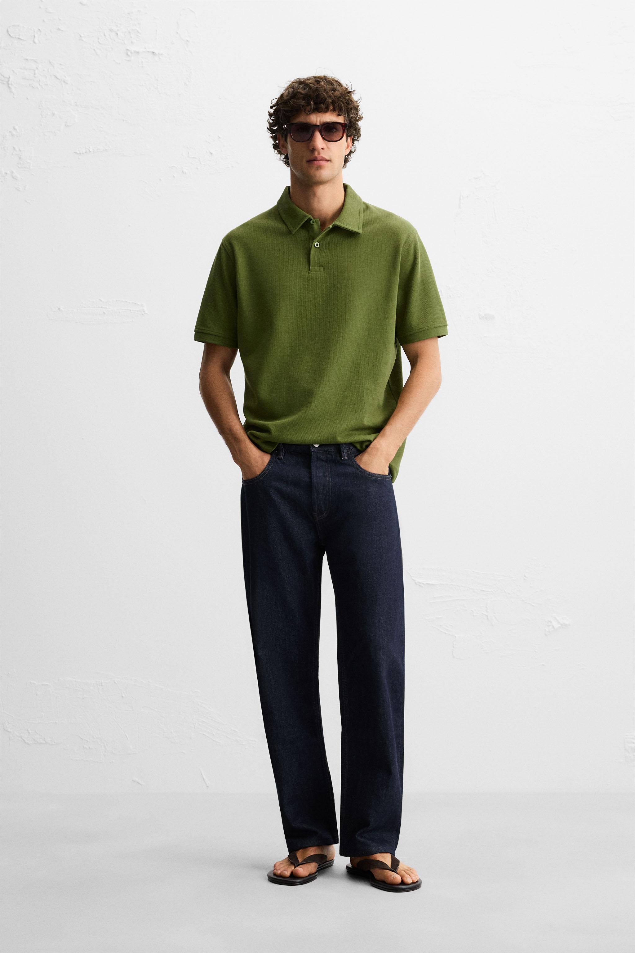 BASIC TEXTURED POLO SHIRT