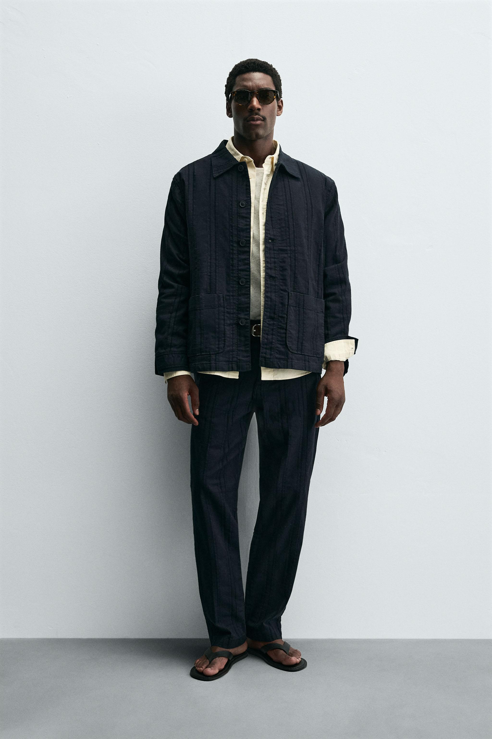 STRIPED JACQUARD OVERSHIRT