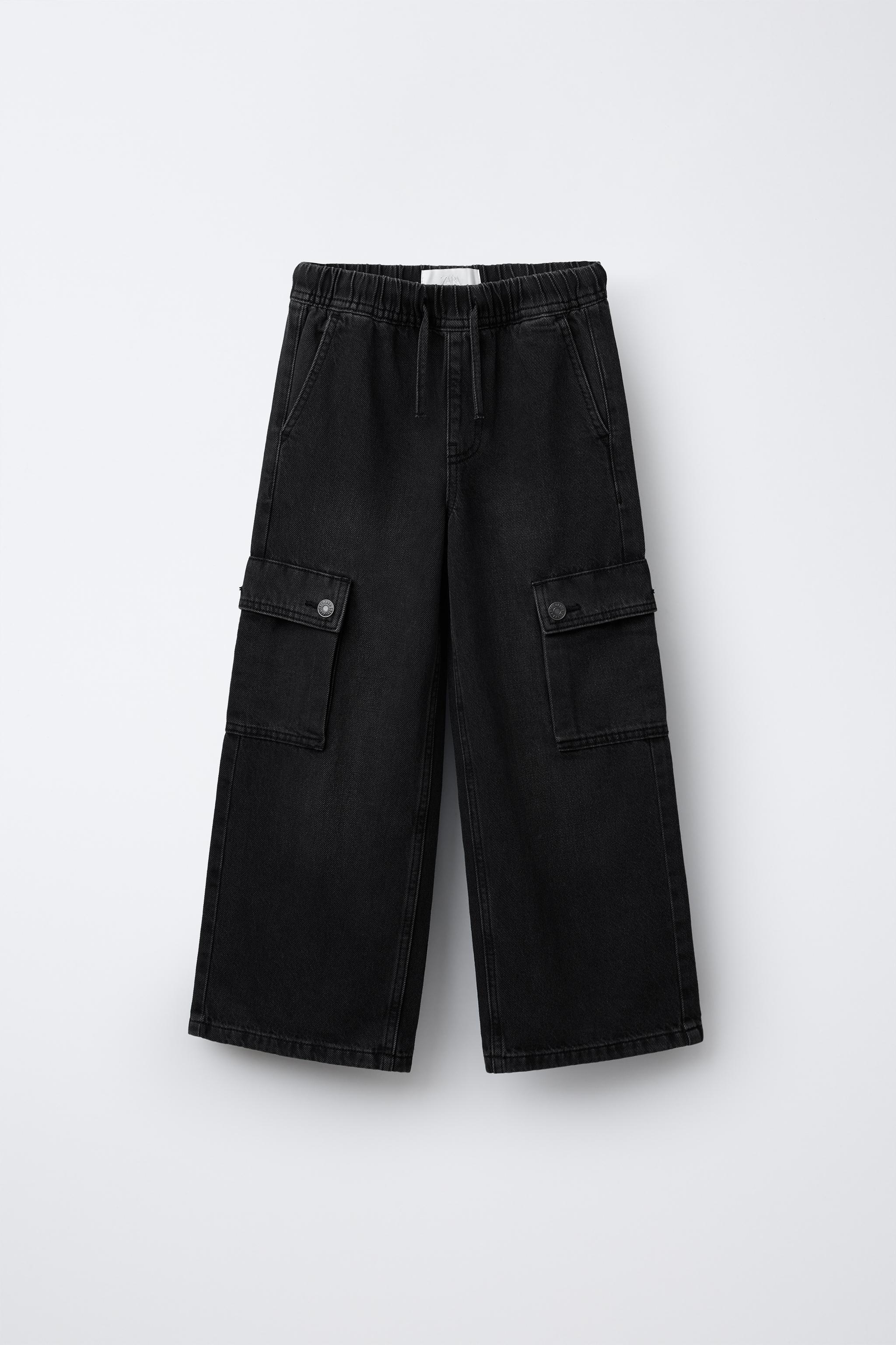 DENIM CARGO PANTS