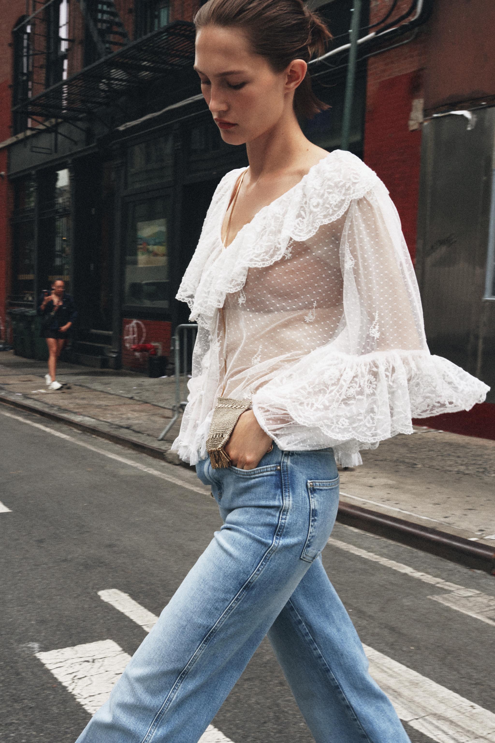 SEMI-SHEER ROMANTIC BLOUSE