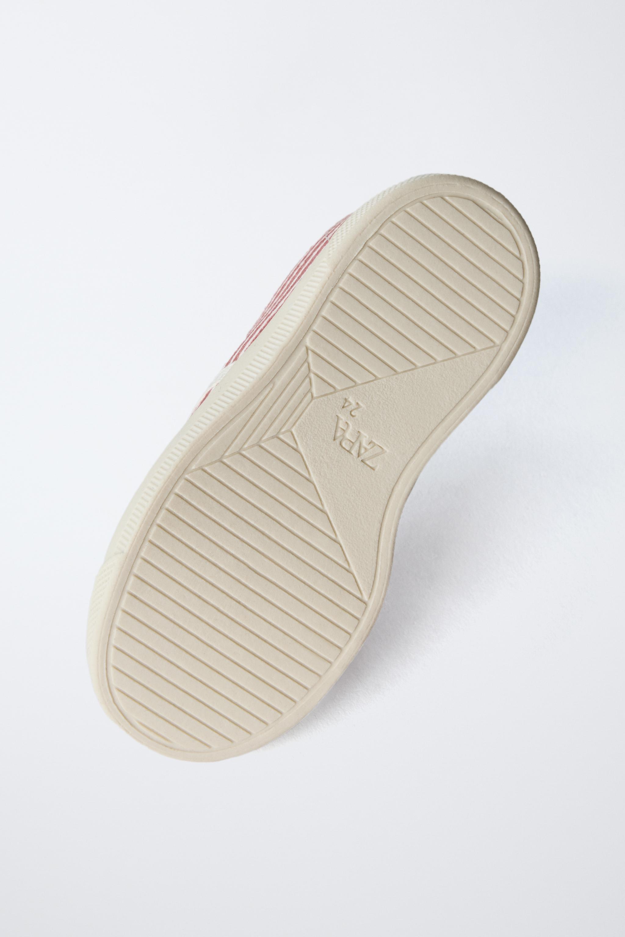 STRIPED COTTON SNEAKERS