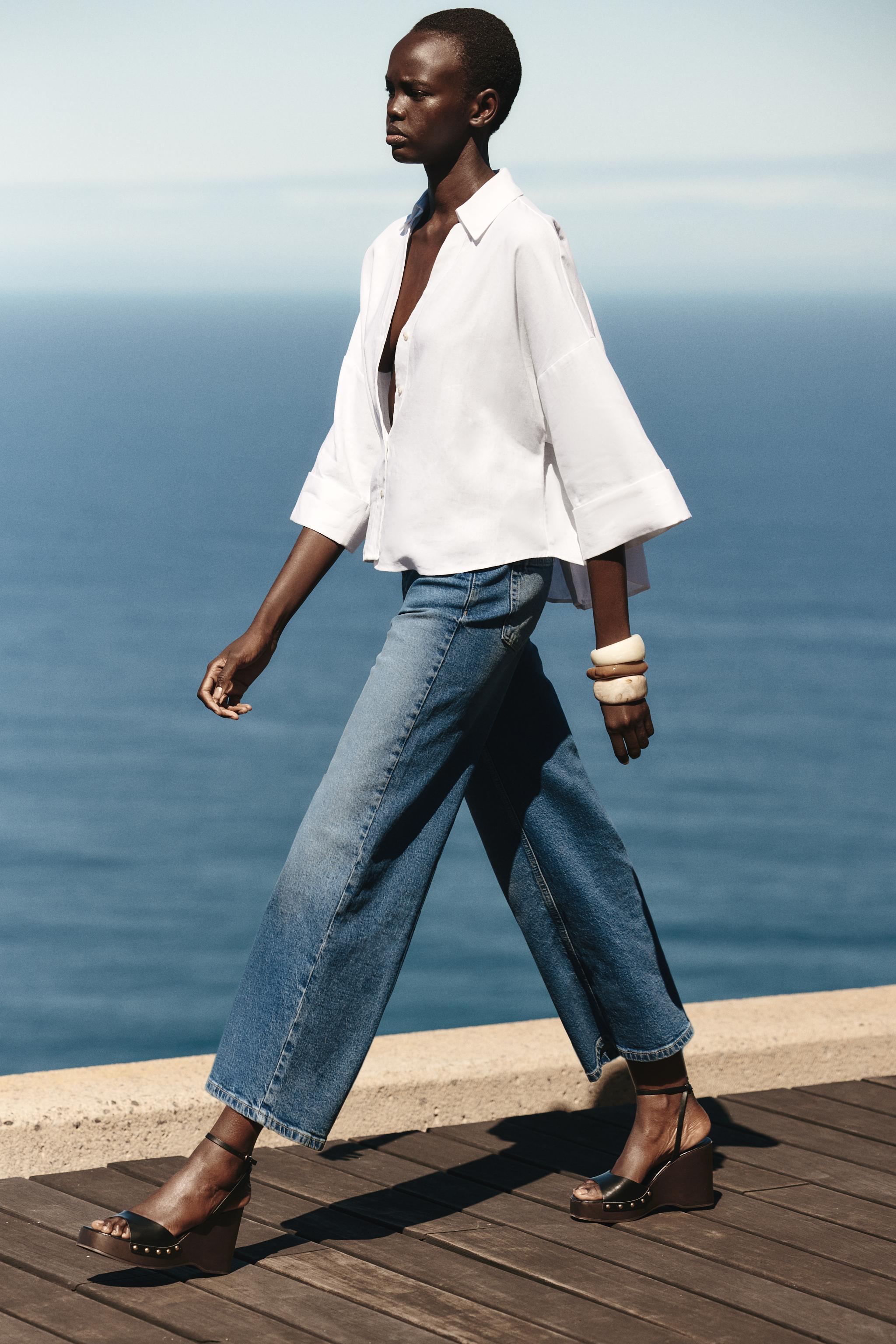 WIDE SLEEVE LINEN SHIRT