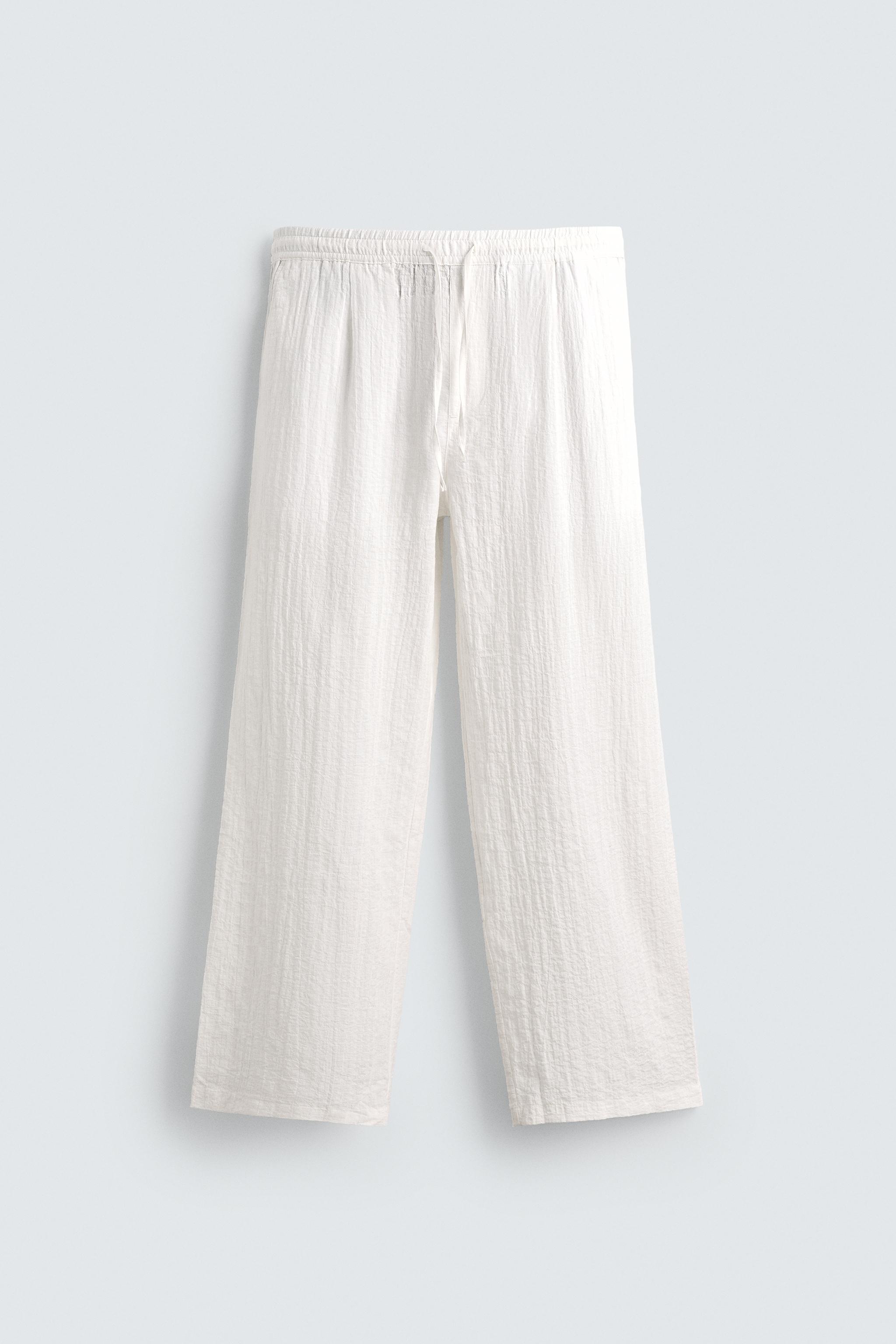 TEXTURED RELAXED FIT PANTS