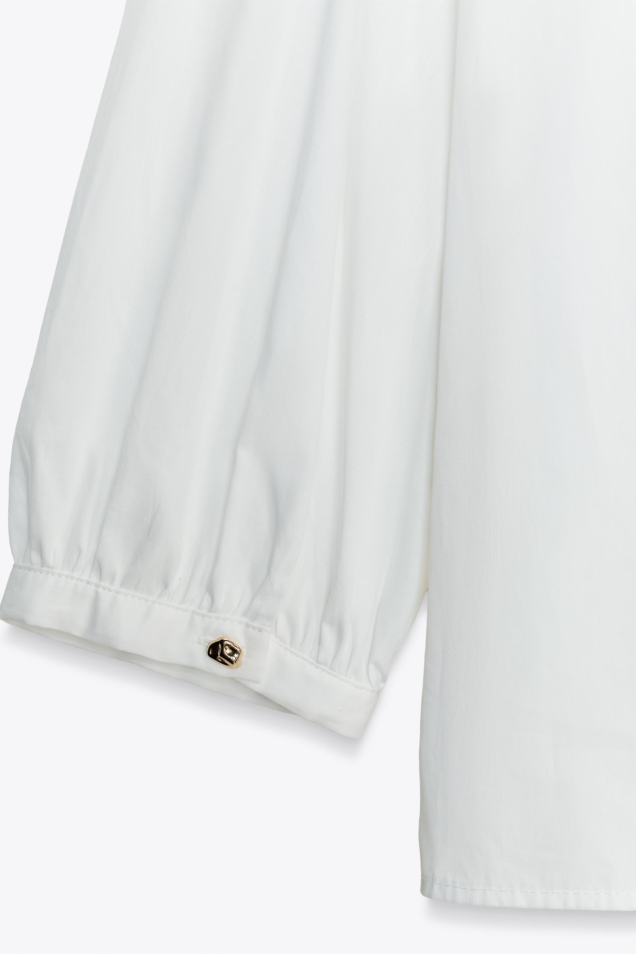 RUFFLED POPLIN SHIRT