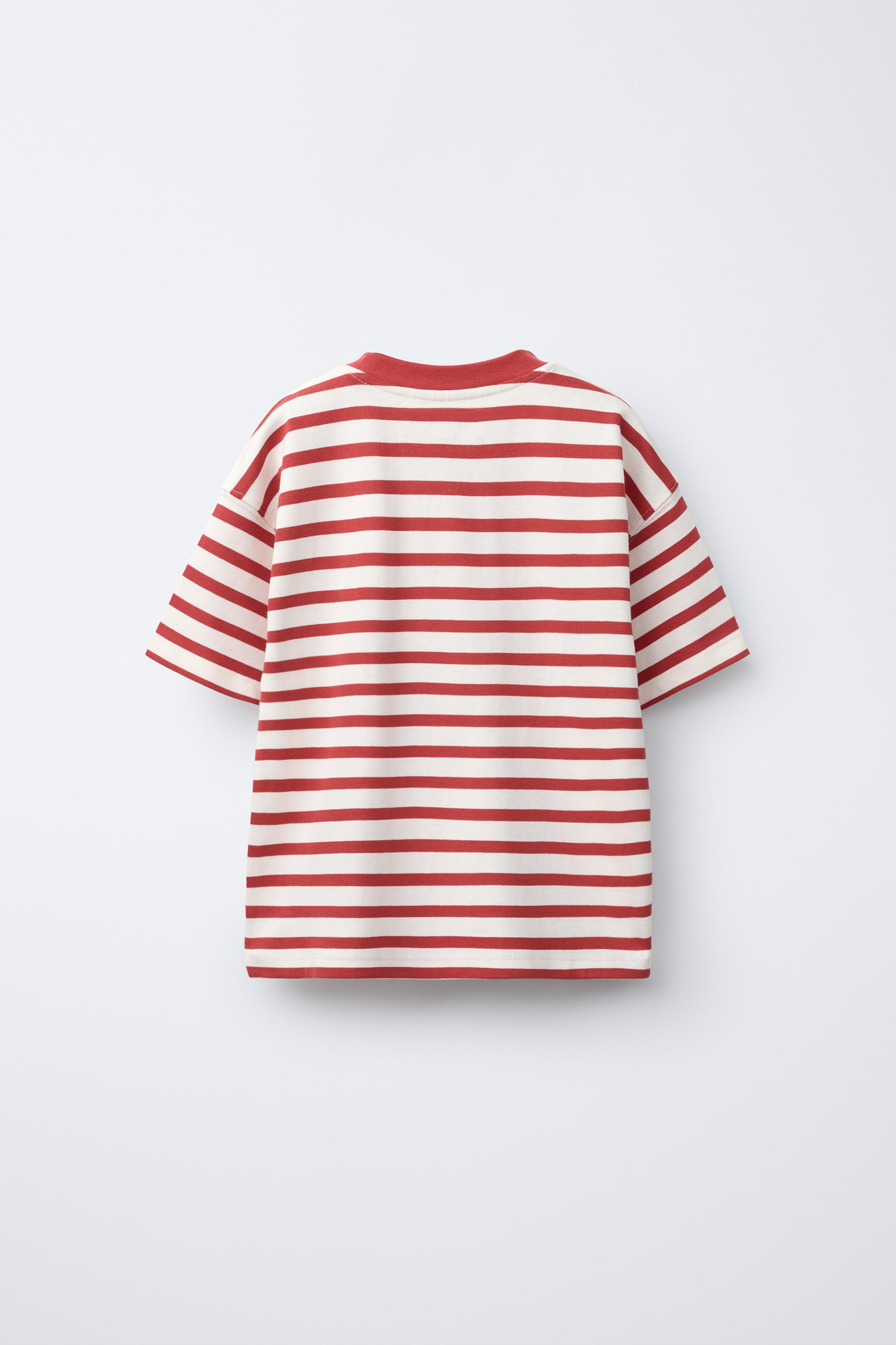 STRIPED PATCH T-SHIRT