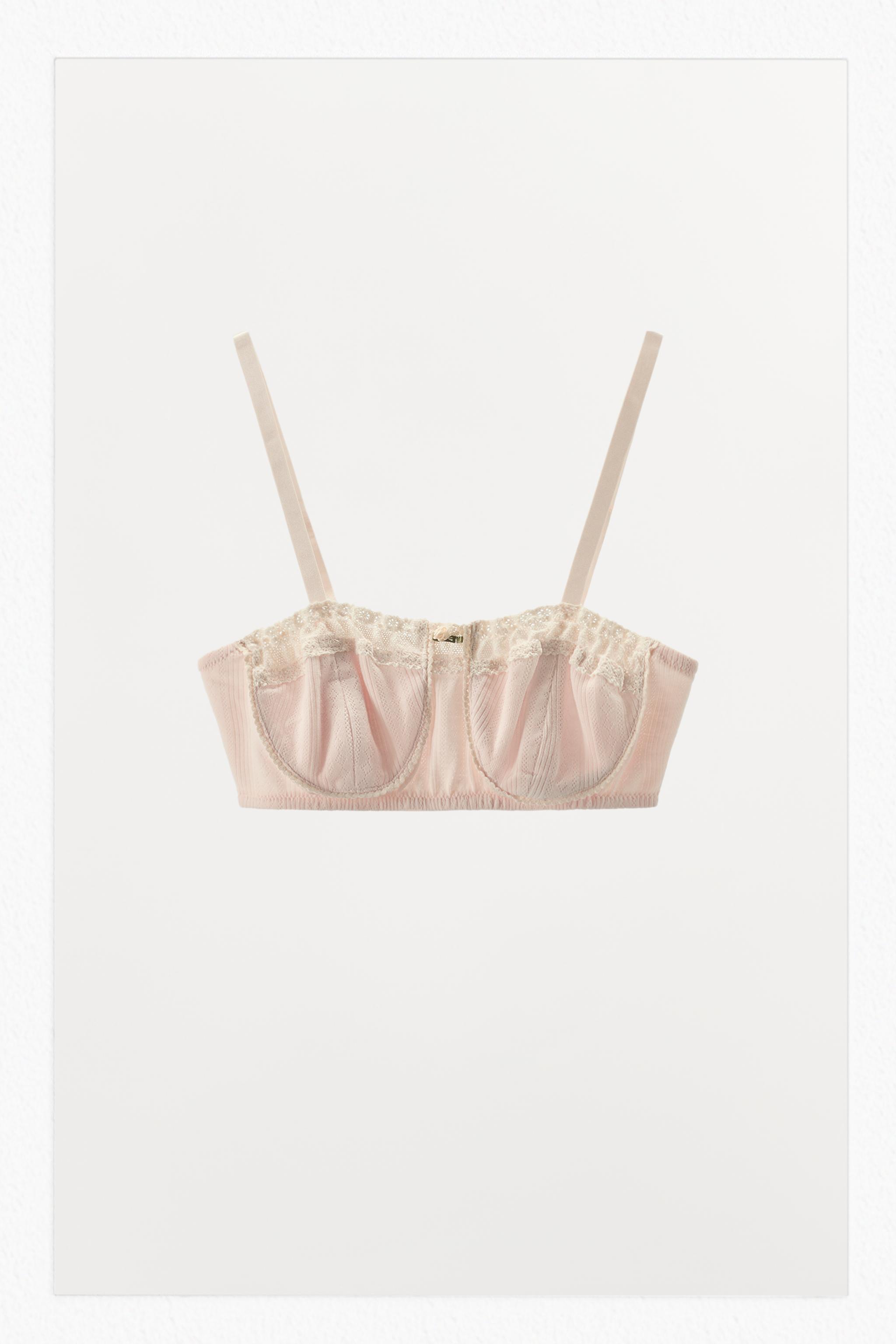 FLOWER POINTELLE BRALETTE