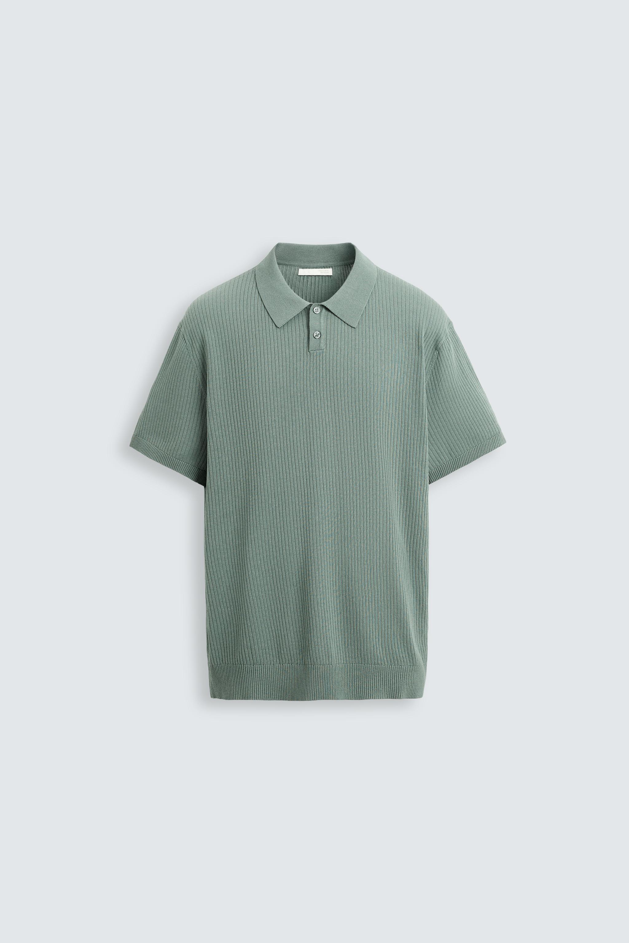RIB KNIT POLO SHIRT