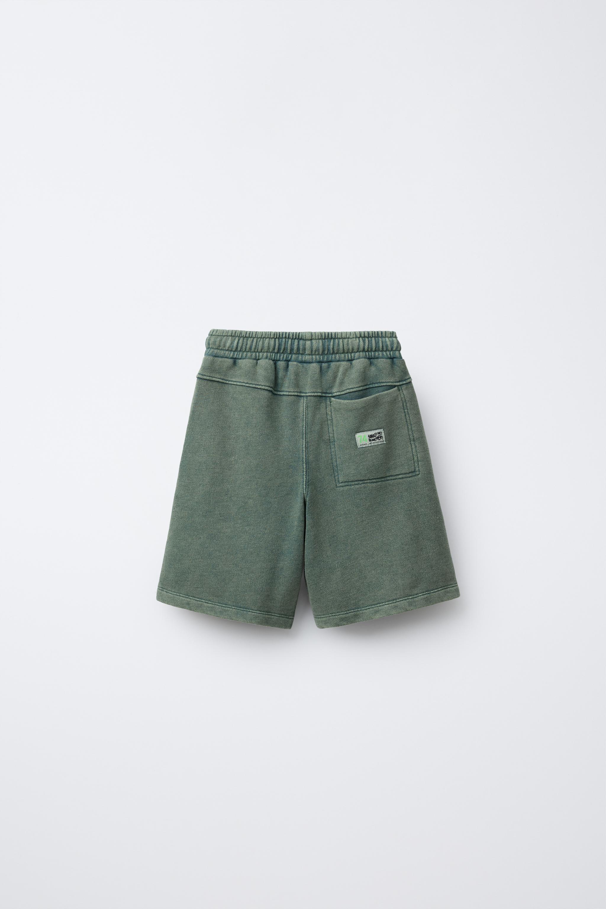 STRAIGHT WASHED EFFECT SHORTS