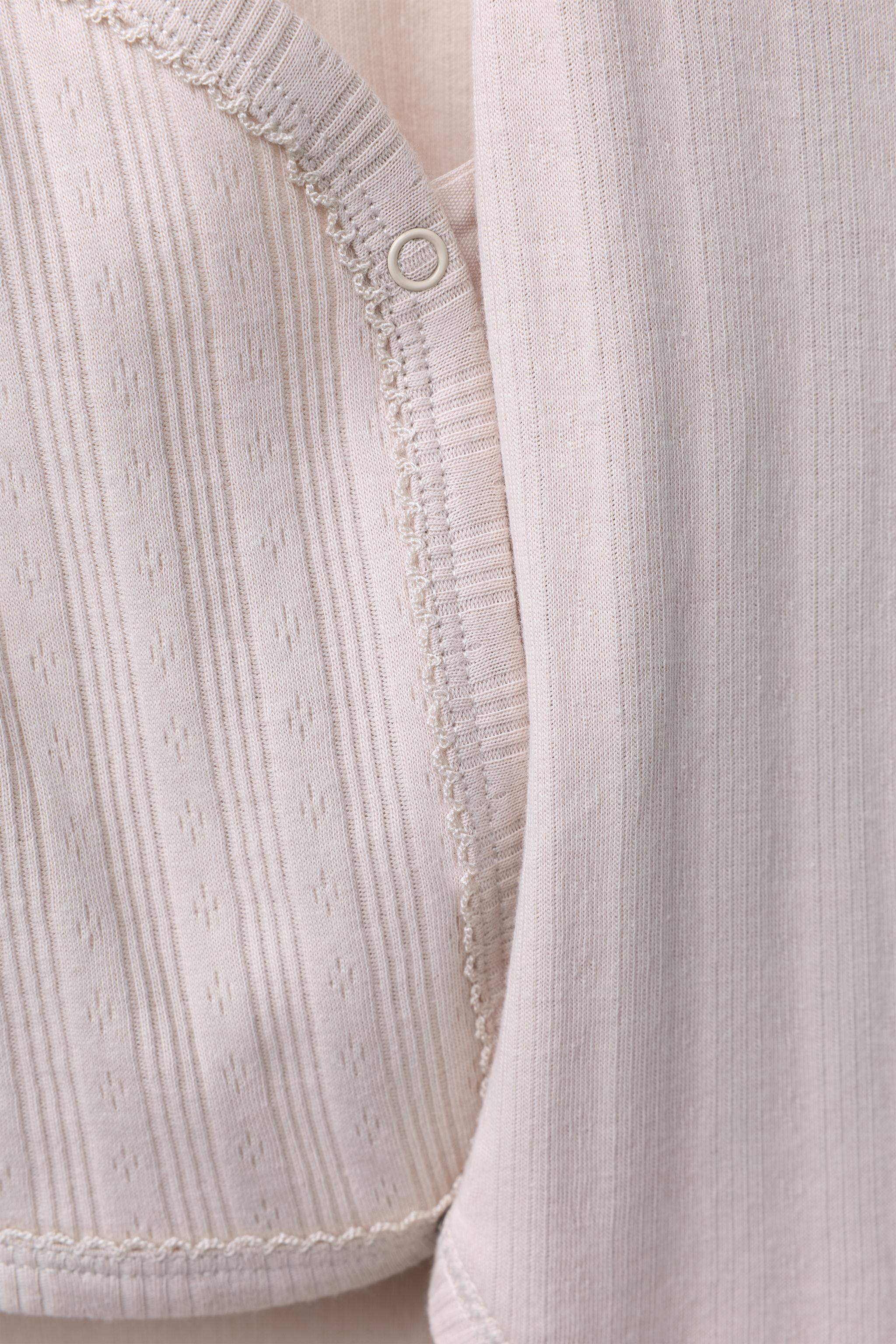 0-6 MONTHS/ THREE-PACK OF LONG SLEEVE KIMONO COLLAR BODYSUITS