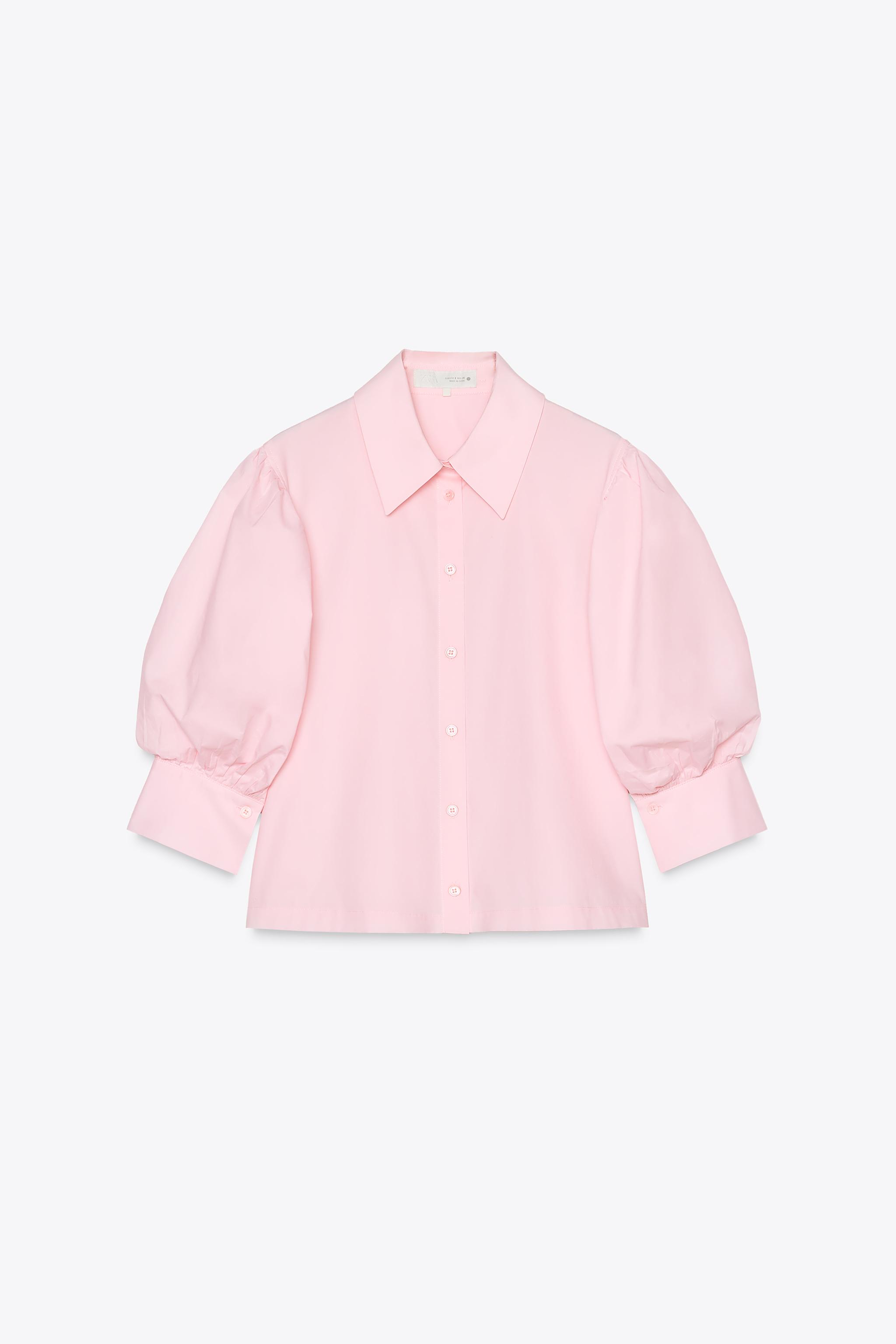 ZW COLLECTION POPLIN BALLOON SLEEVE SHIRT