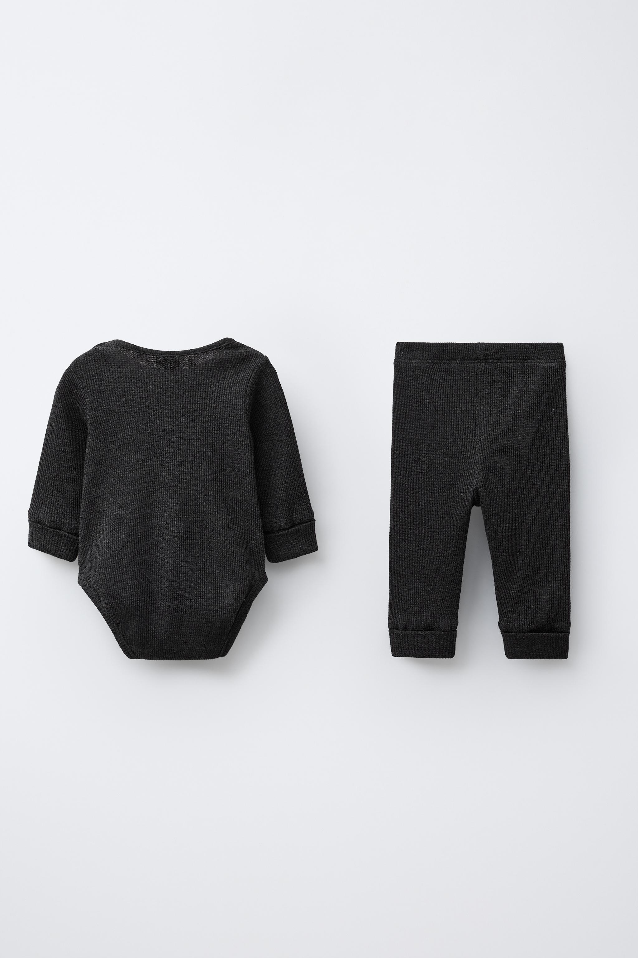 WAFFLE BODYSUIT AND LEGGING SET