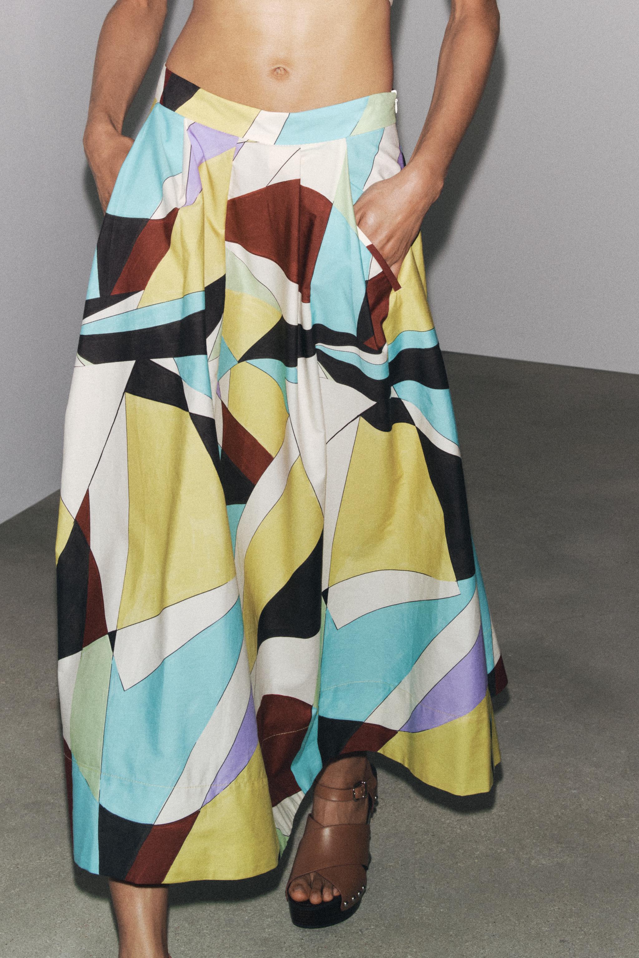 ZW COLLECTION PRINTED MIDI SKIRT