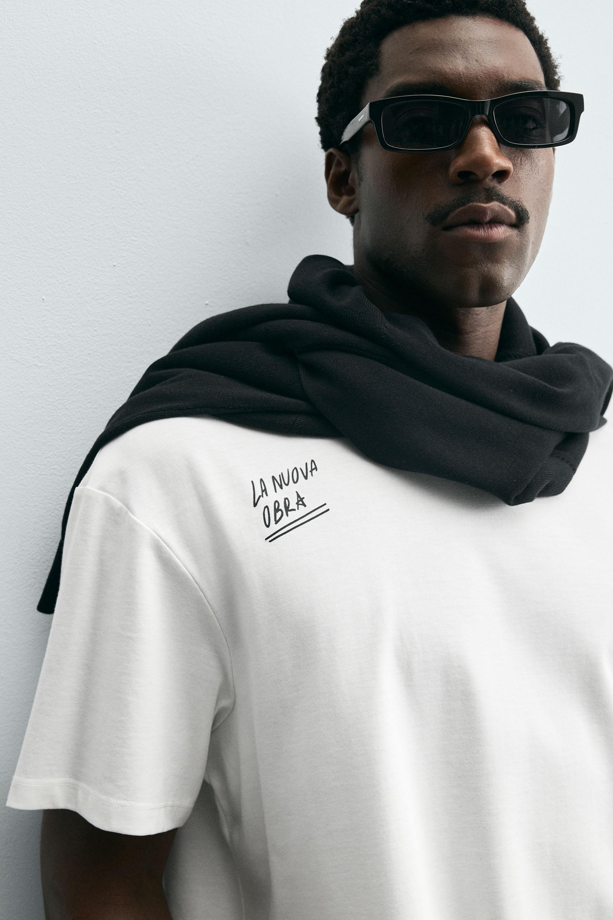 EMBROIDERED TEXT T-SHIRT