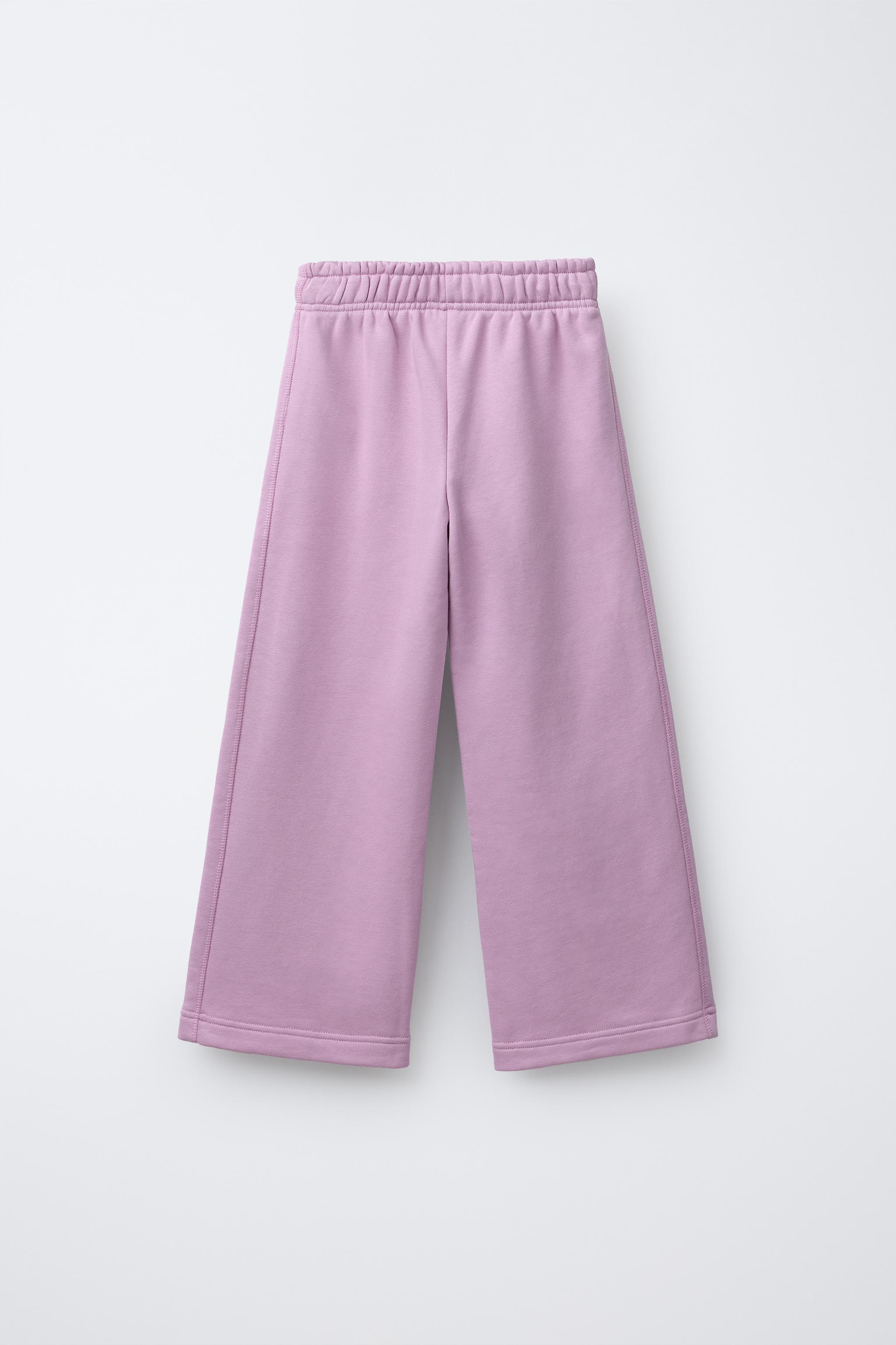 TEXT PRINT WIDE LEG PANTS