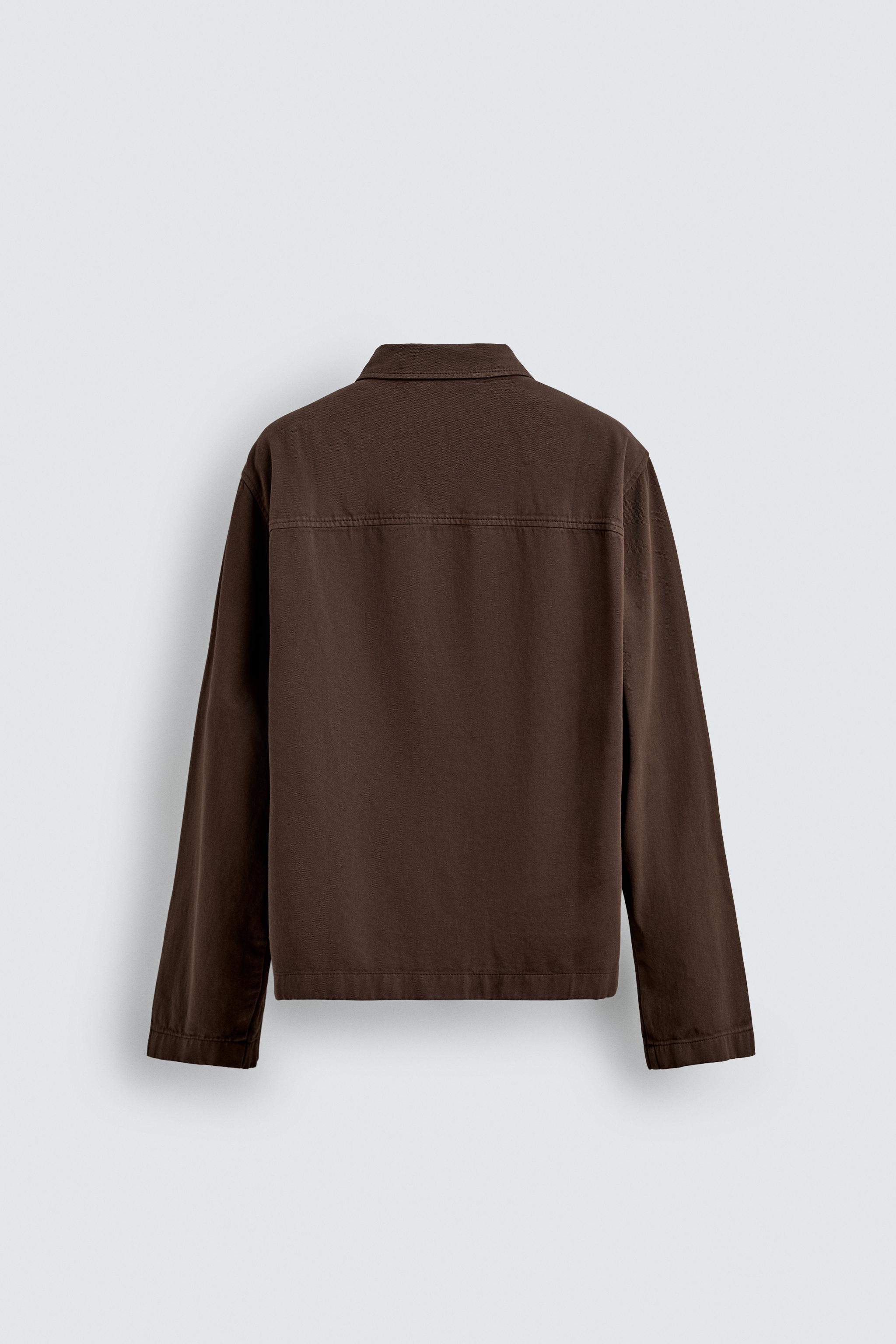 EMBROIDERED TEXTURED OVERSHIRT