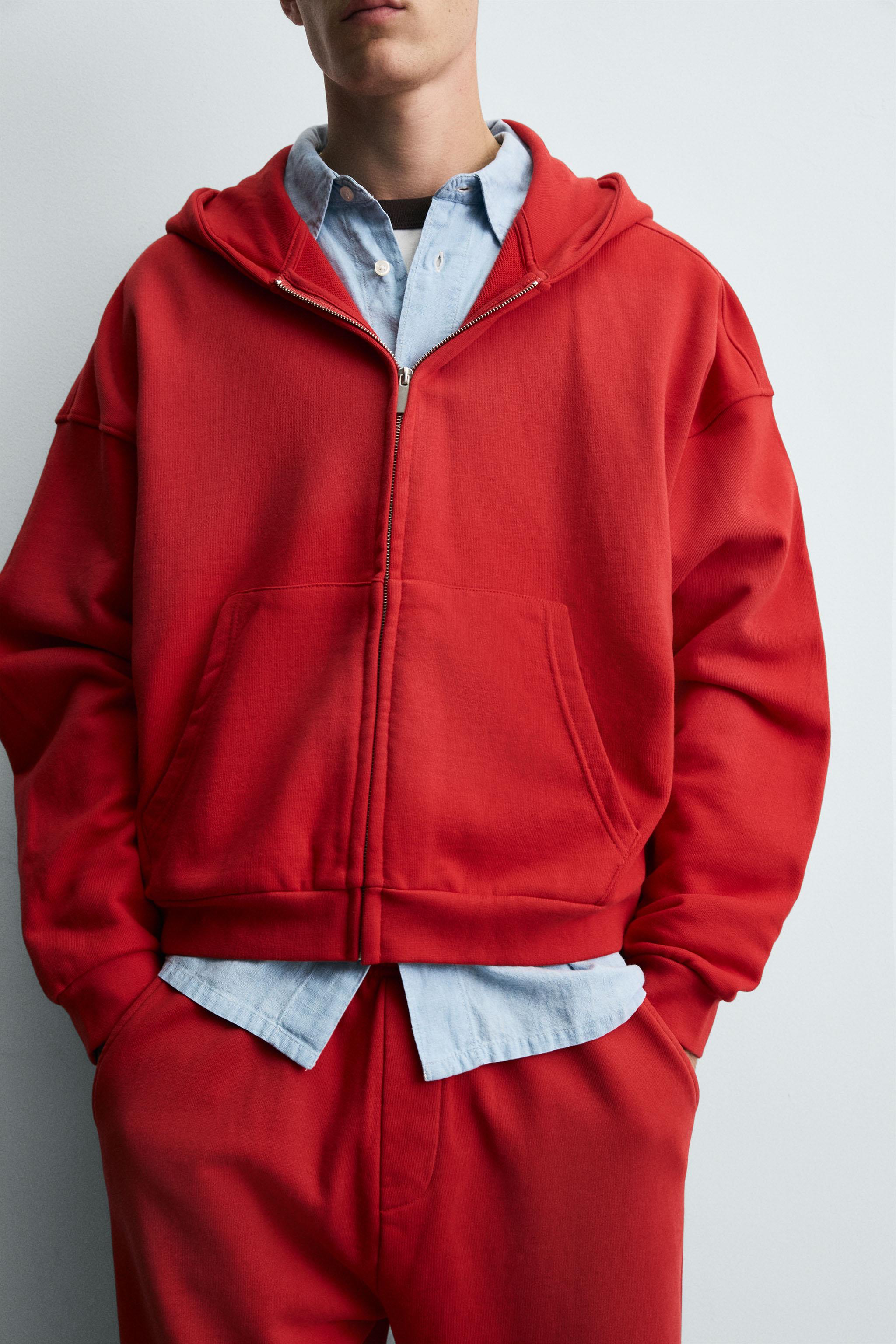 SPRAY WASH ZIP SWEATSHIRT