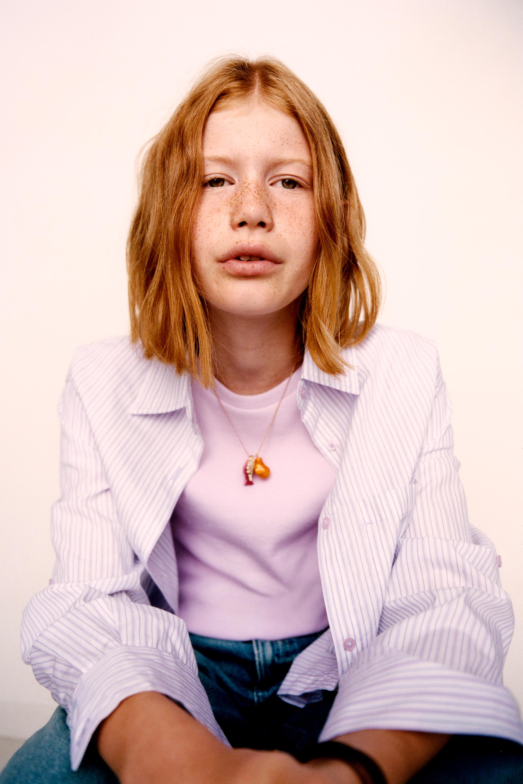 STRIPED POPLIN SHIRT AND RIB T-SHIRT PACK