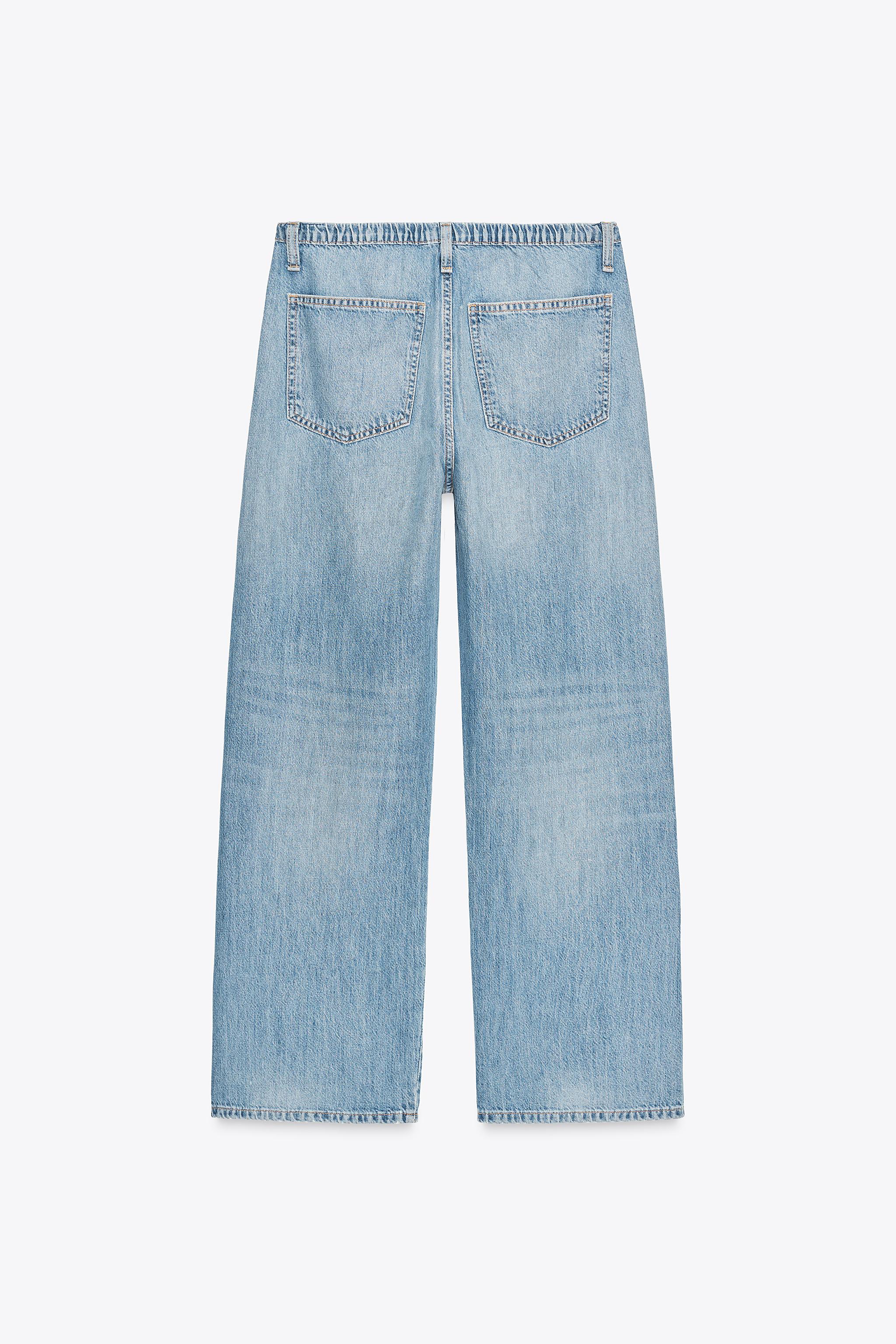TRF FLOWY DRAWSTRING DENIM PANTS