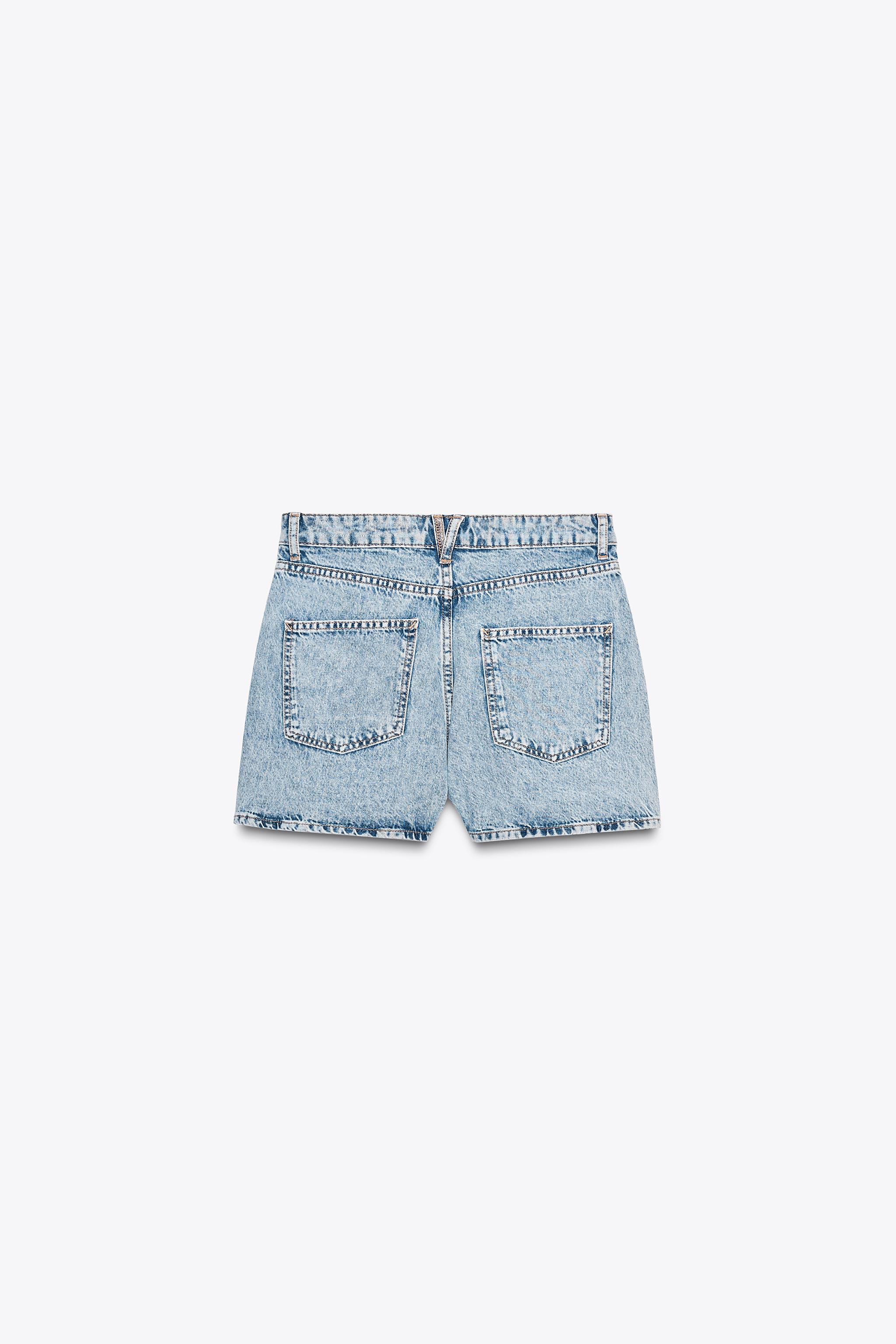 Z1975 HIGH-WAISTED CROSSOVER WAIST DENIM SHORTS