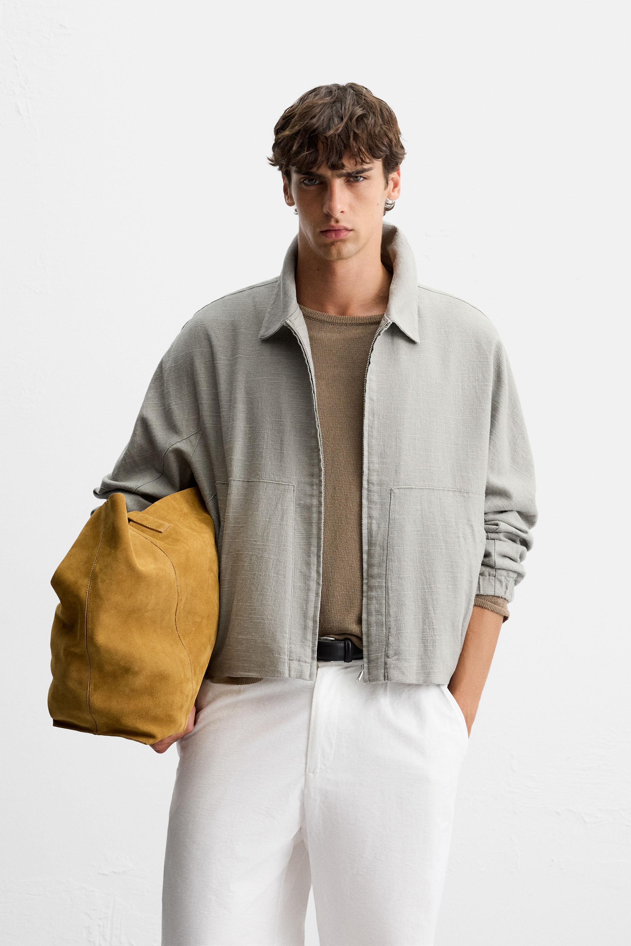 LINEN-COTTON TEXTURED JACKET