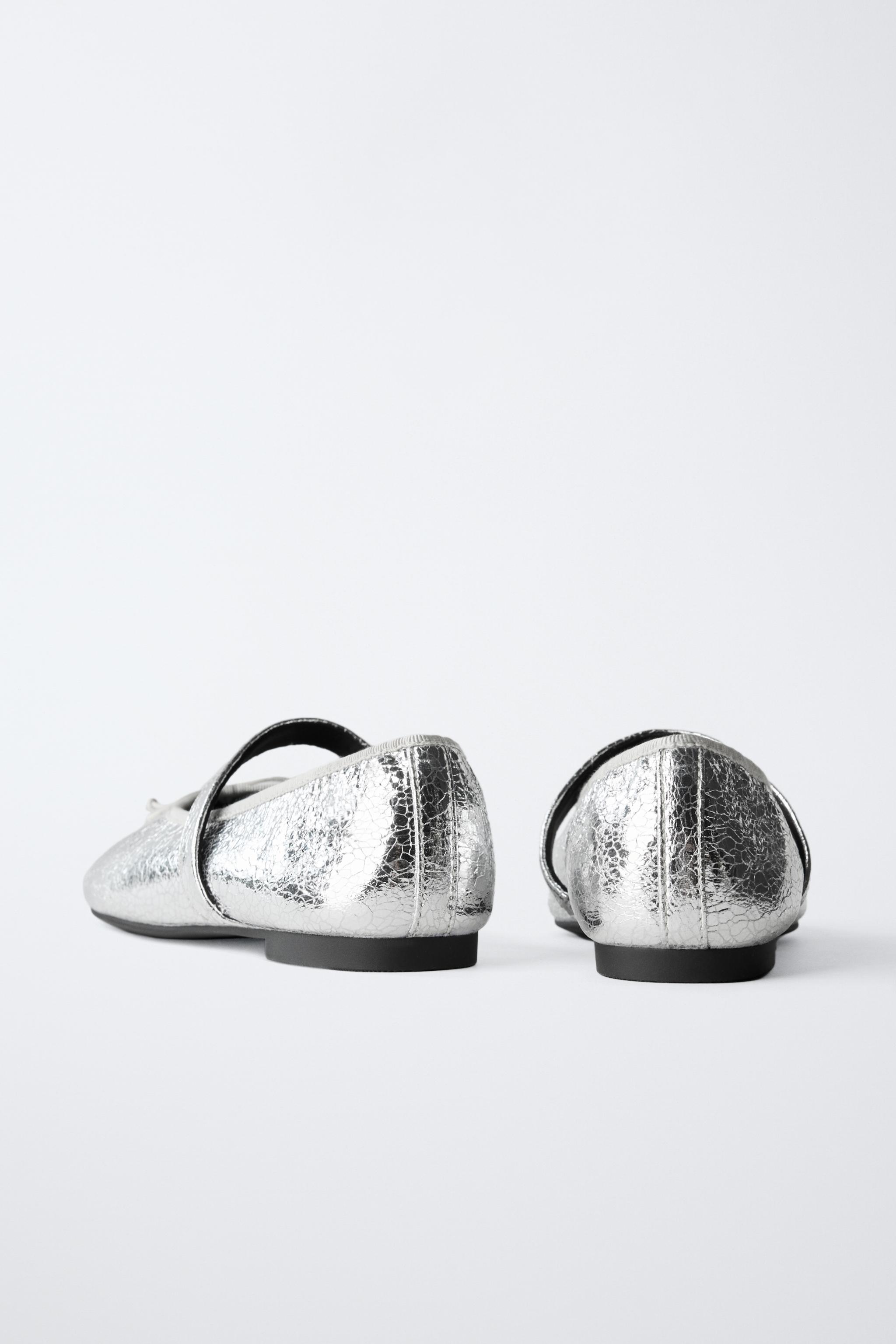 METALLIC BALLET FLATS