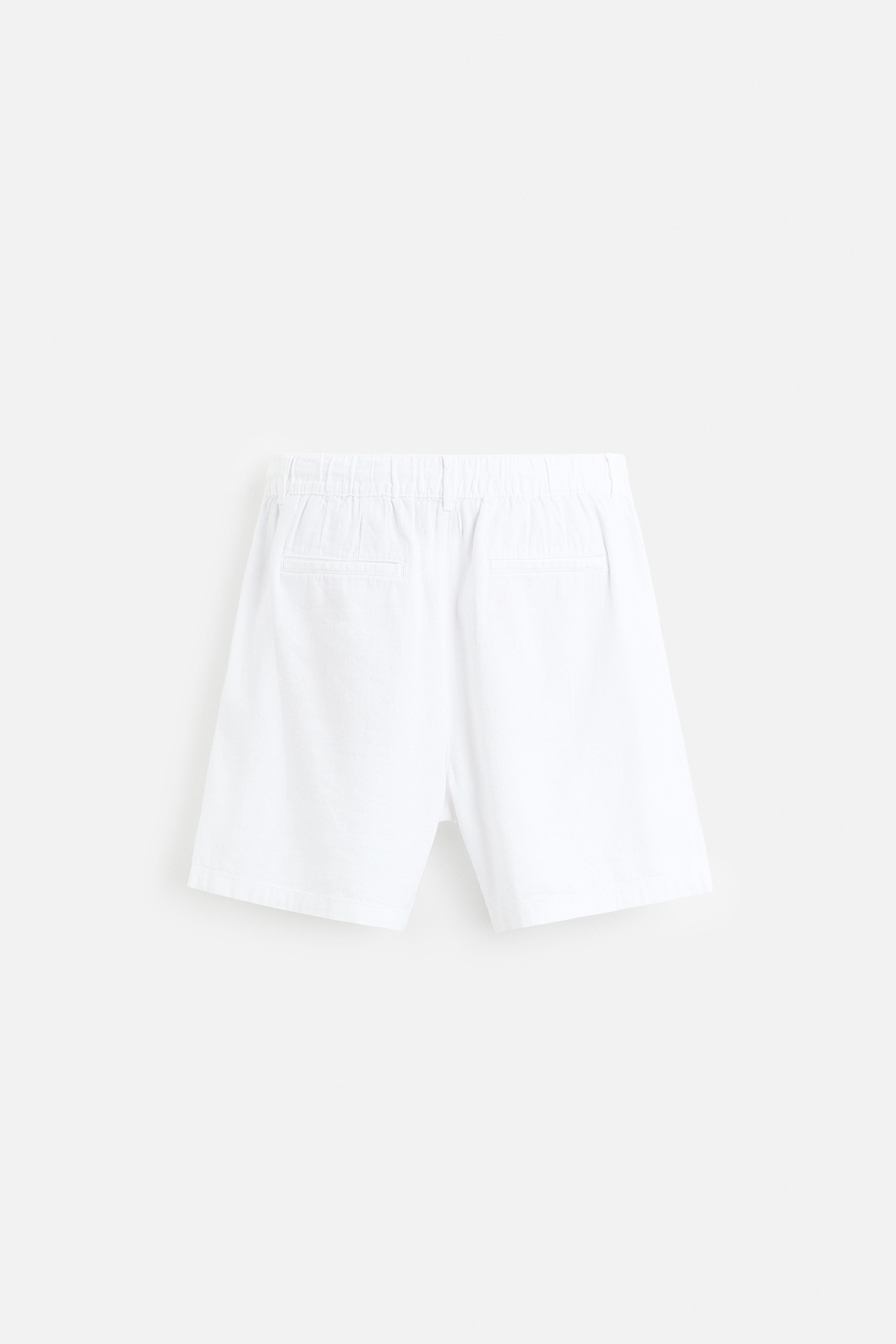 LINEN BLEND SHORTS