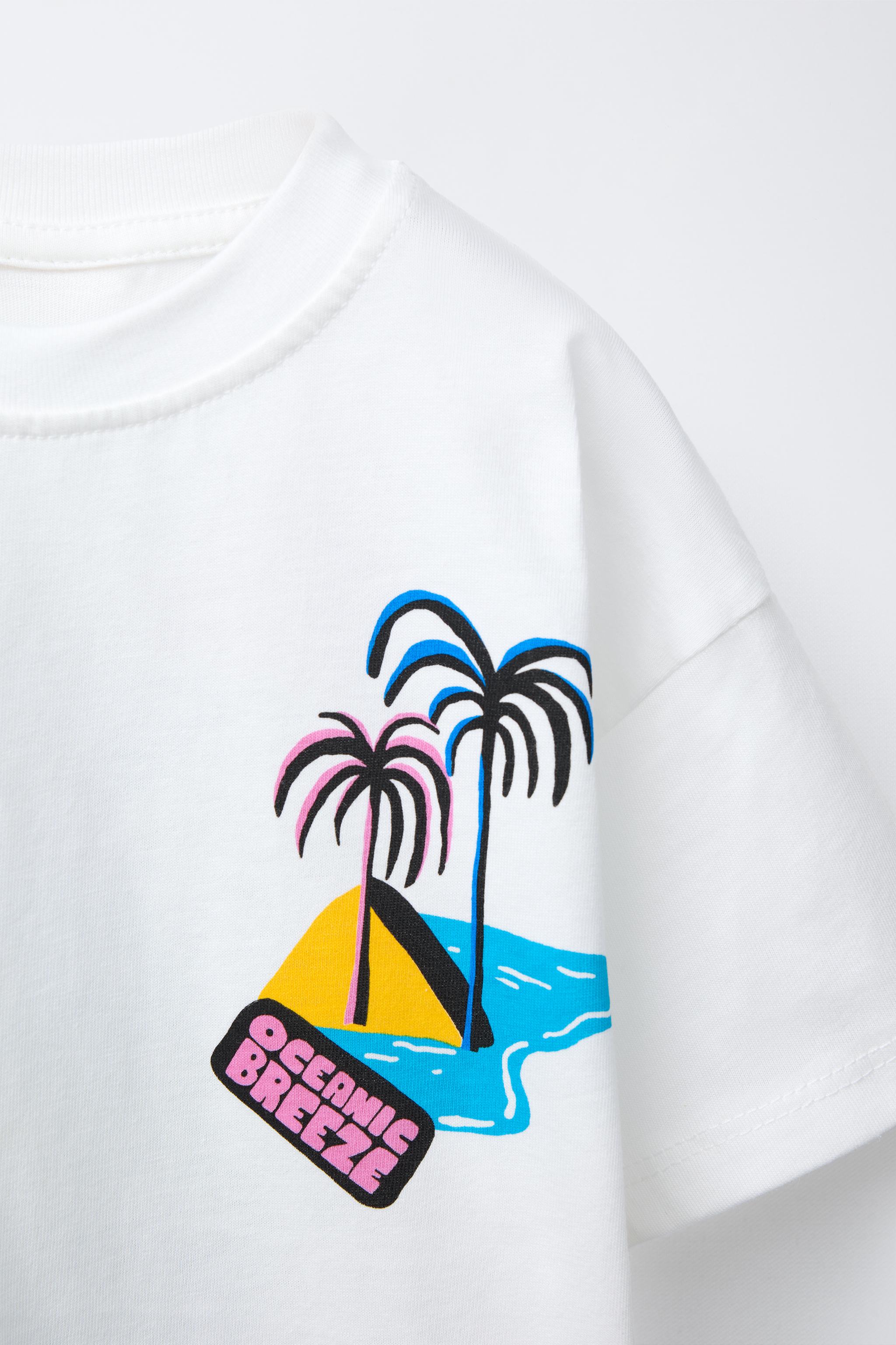 PALM TREE PRINT T-SHIRT