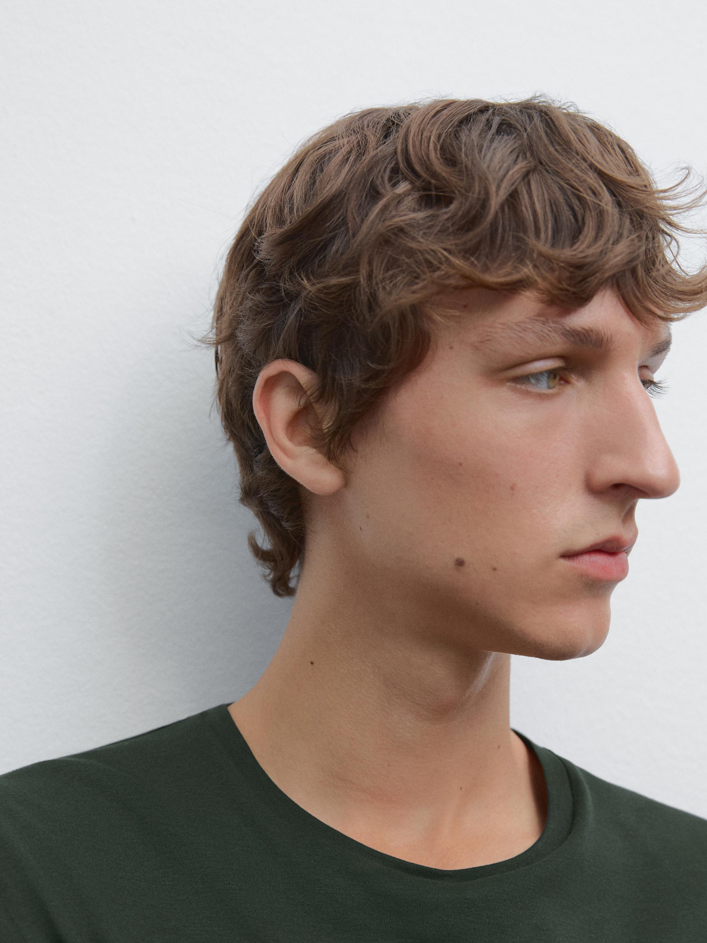 Short sleeve cotton blend T-shirt