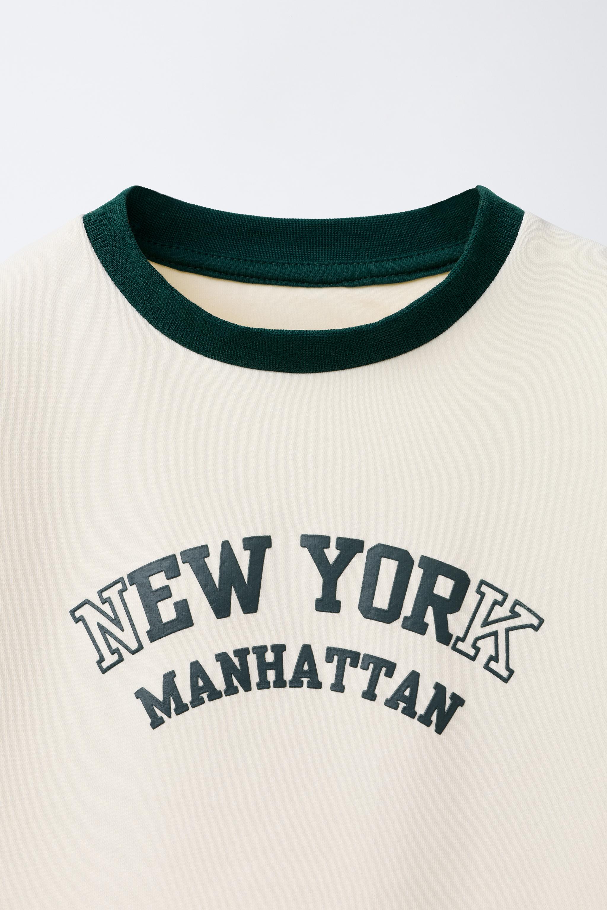 CONTRAST STRAIGHT INTERLOCK T-SHIRT