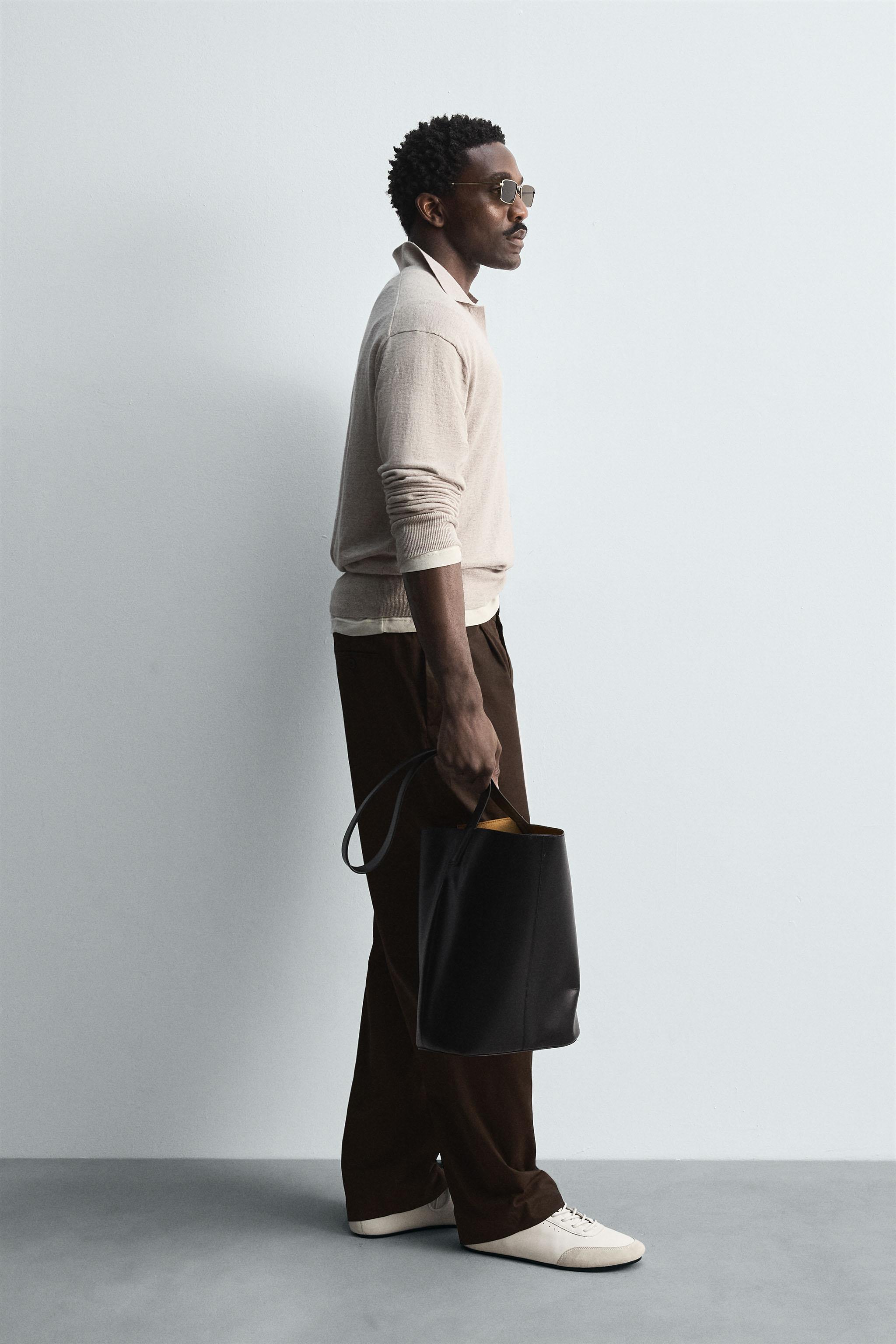 COTTON-WOOL KNIT POLO SHIRT