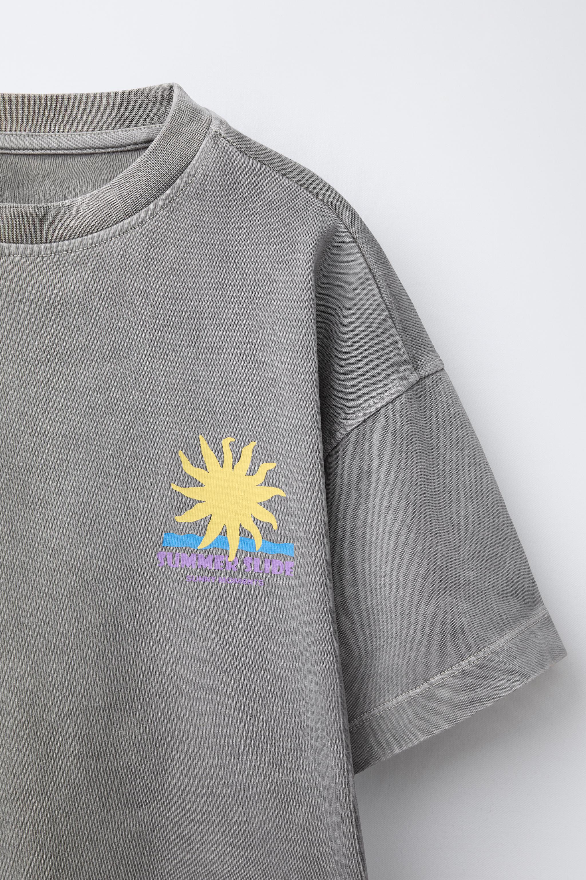 GARMENT DYE PRINTED T-SHIRT AND BERMUDA SET