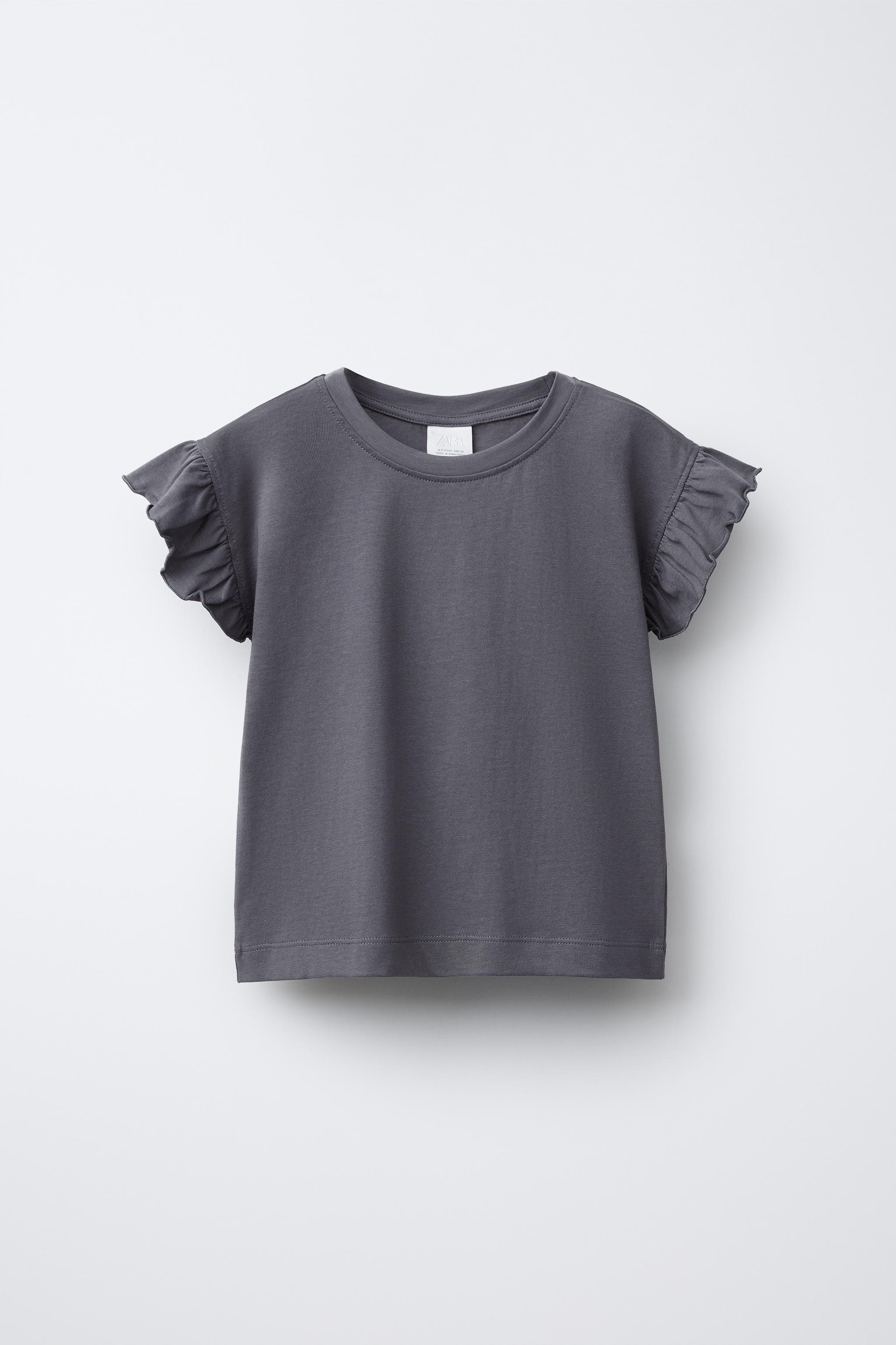 PLAIN RUFFLE T-SHIRT