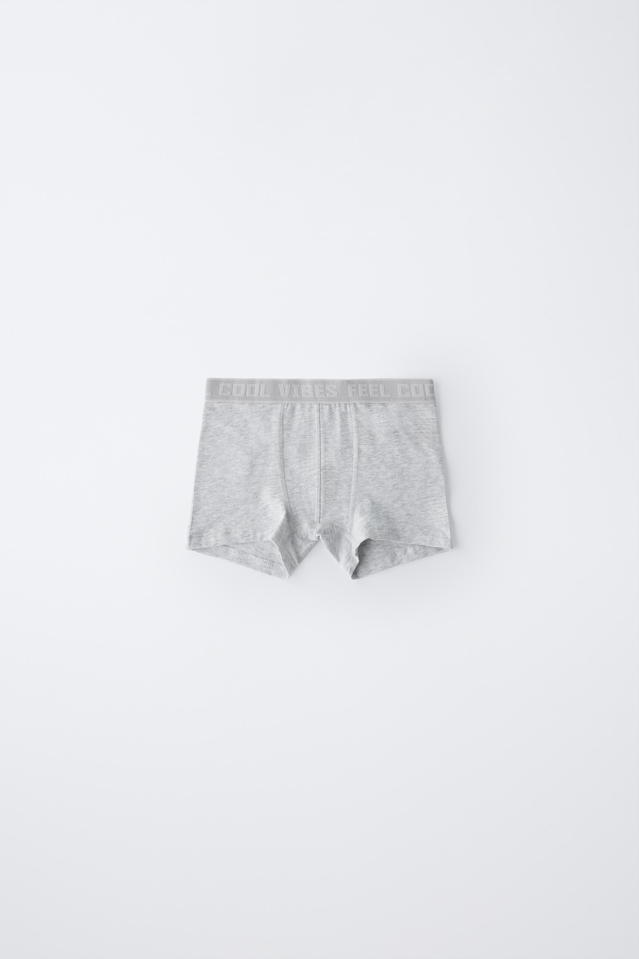 AGES 6-14 / FIVE-PACK OF TEXT BOXERS