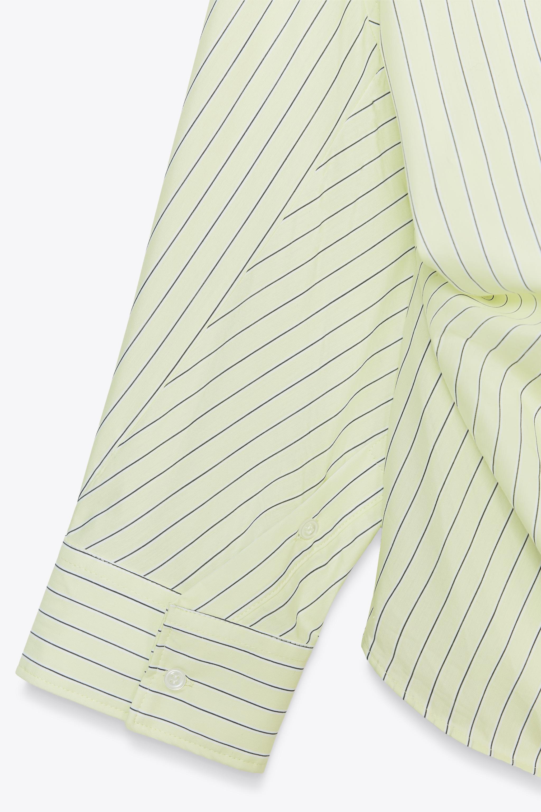 OVERSIZED STRIPED POPLIN SHIRT