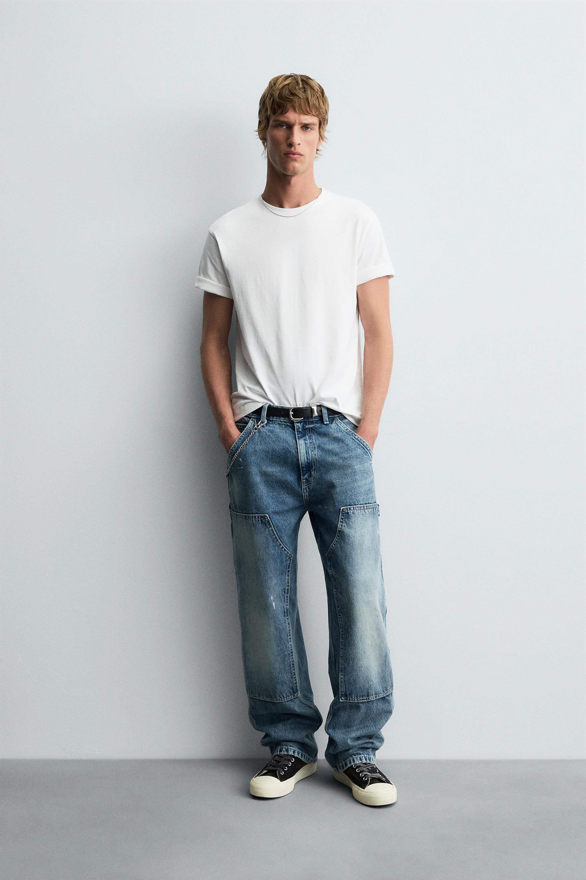 WASHED EFFECT CARPENTER JEANS