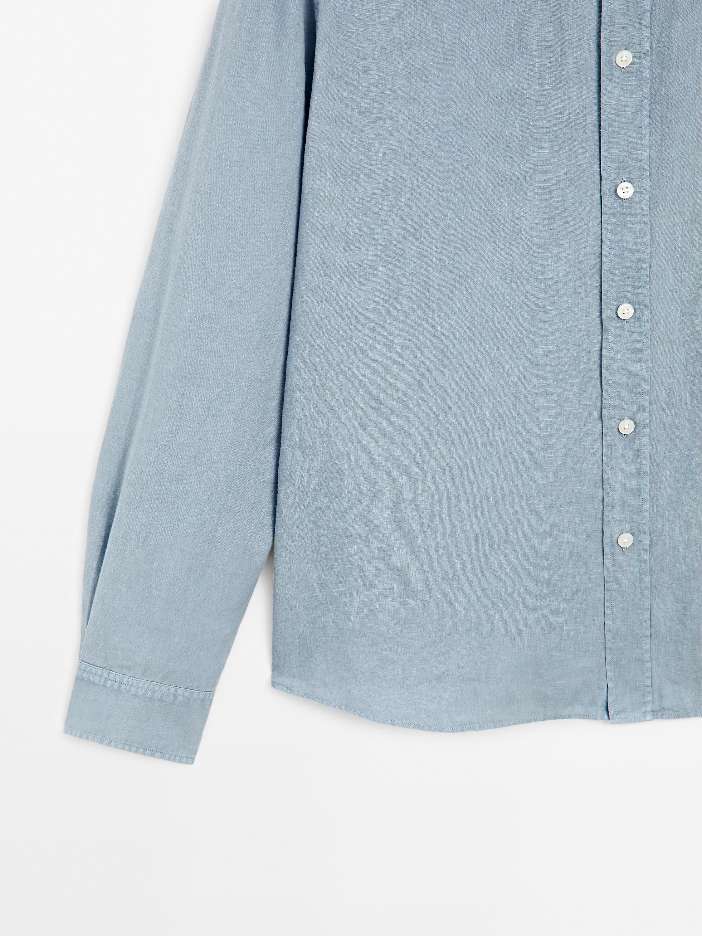 Regular fit shirt with maltinto finish