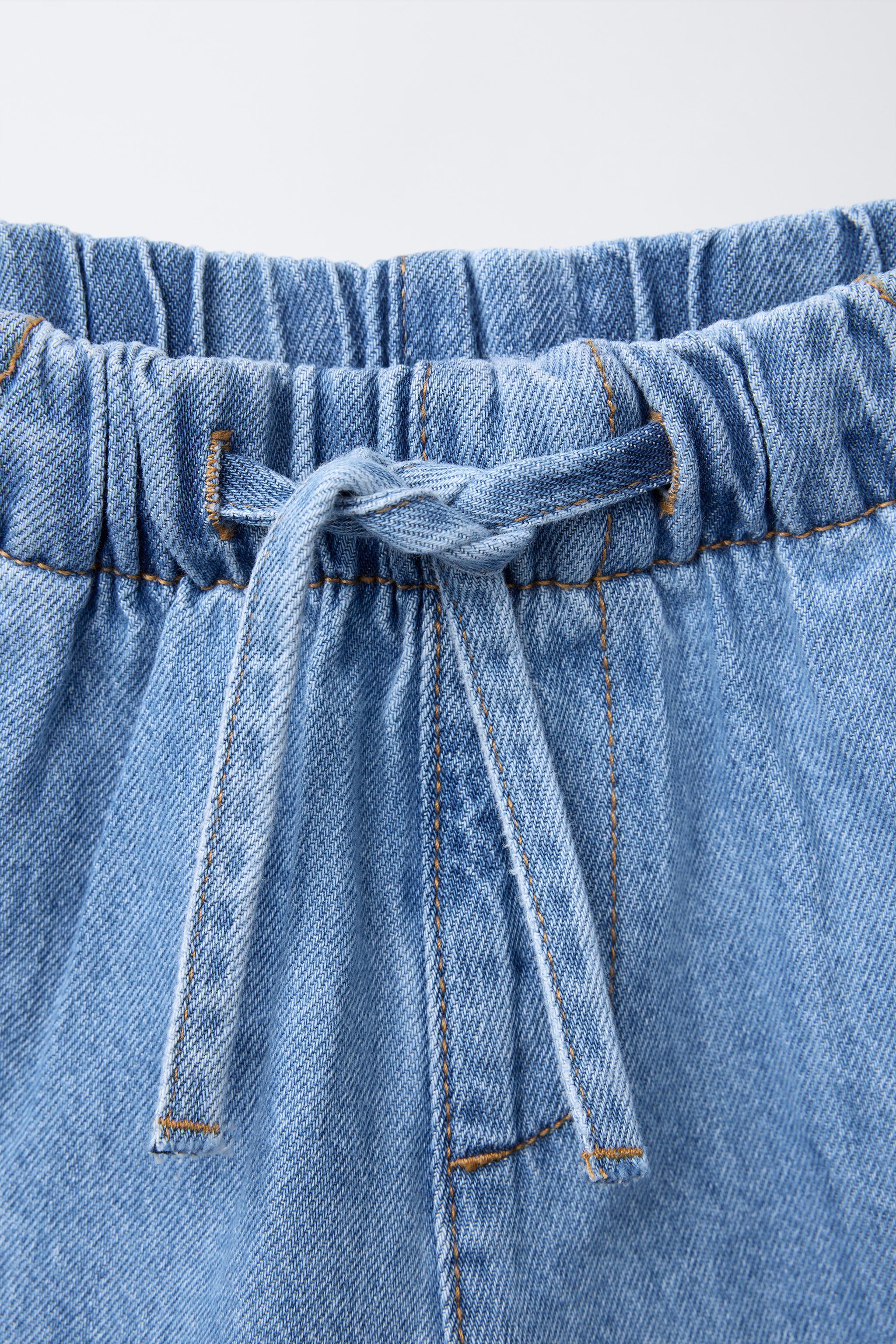 ELASTIC DENIM SHORTS