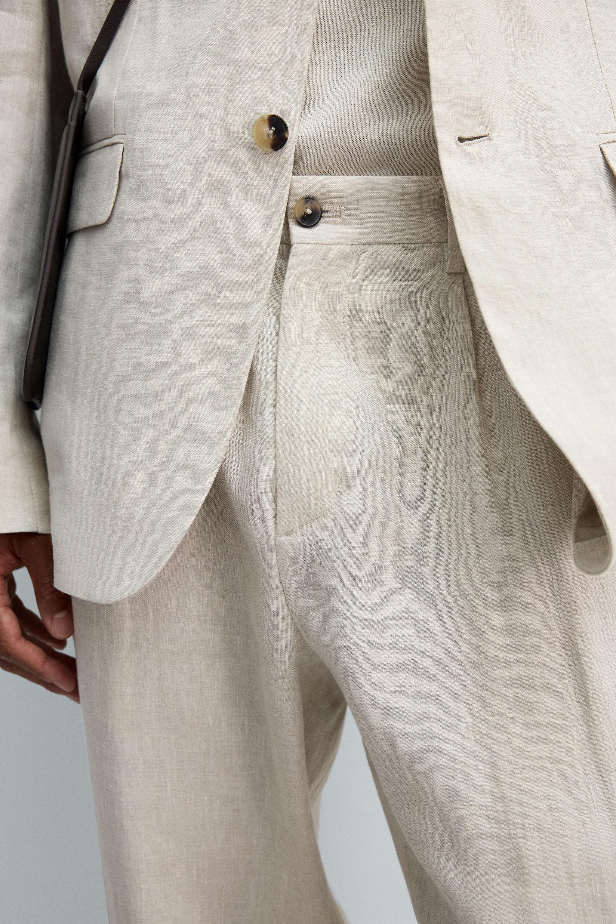 100% LINEN SUIT PANTS