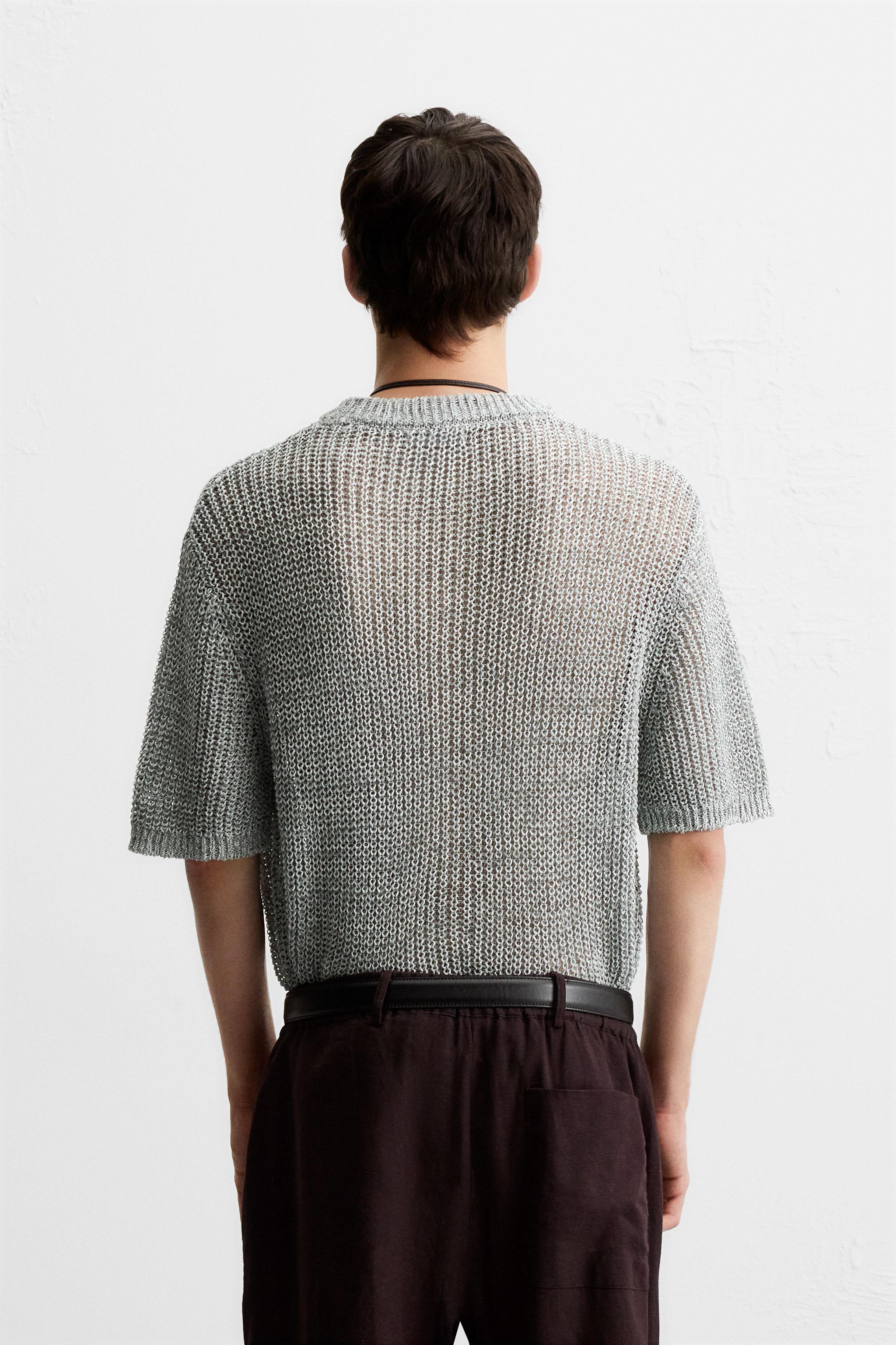 OPEN KNIT T-SHIRT
