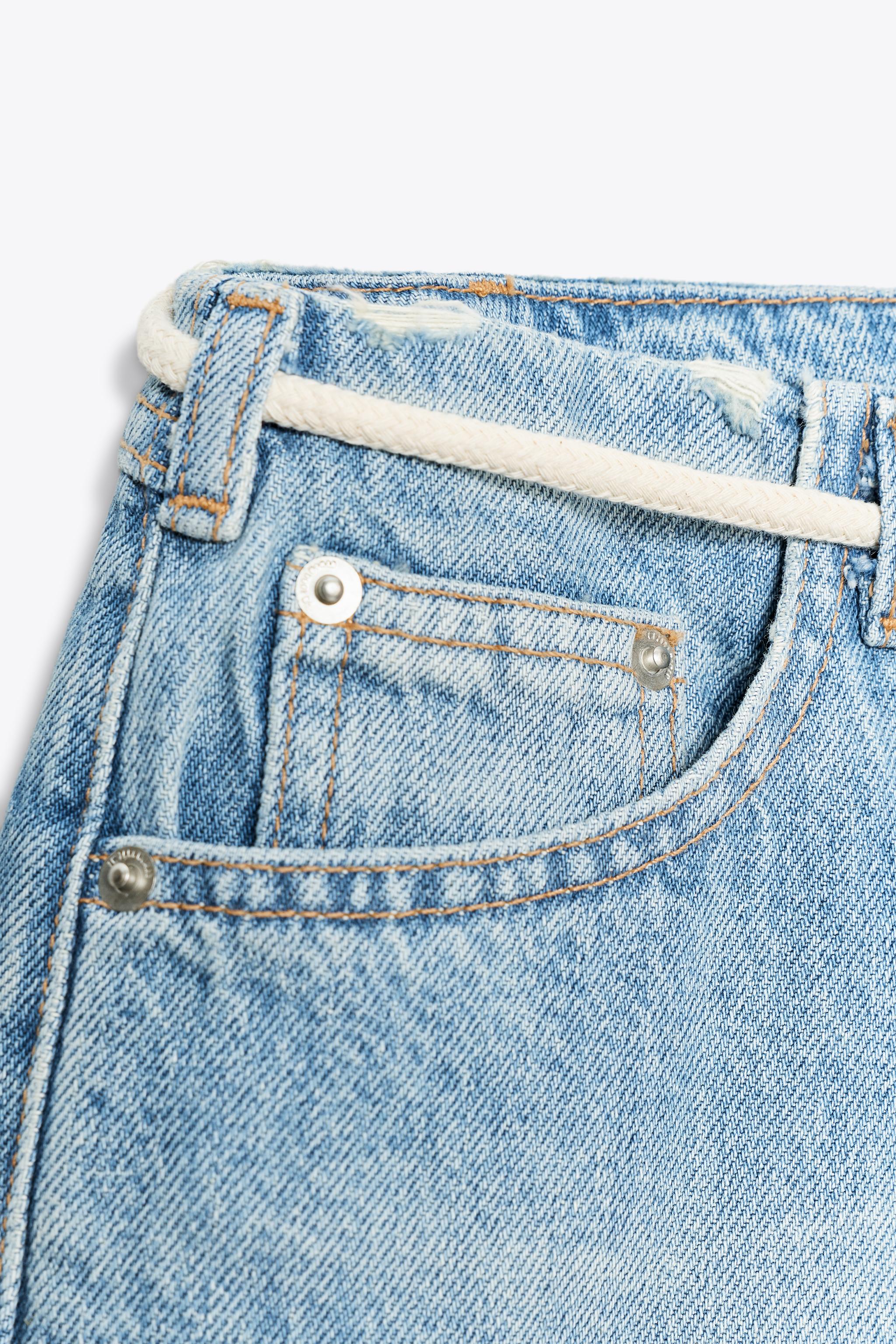 ZW COLLECTION LOW-RISE DENIM BERMUDA SHORTS