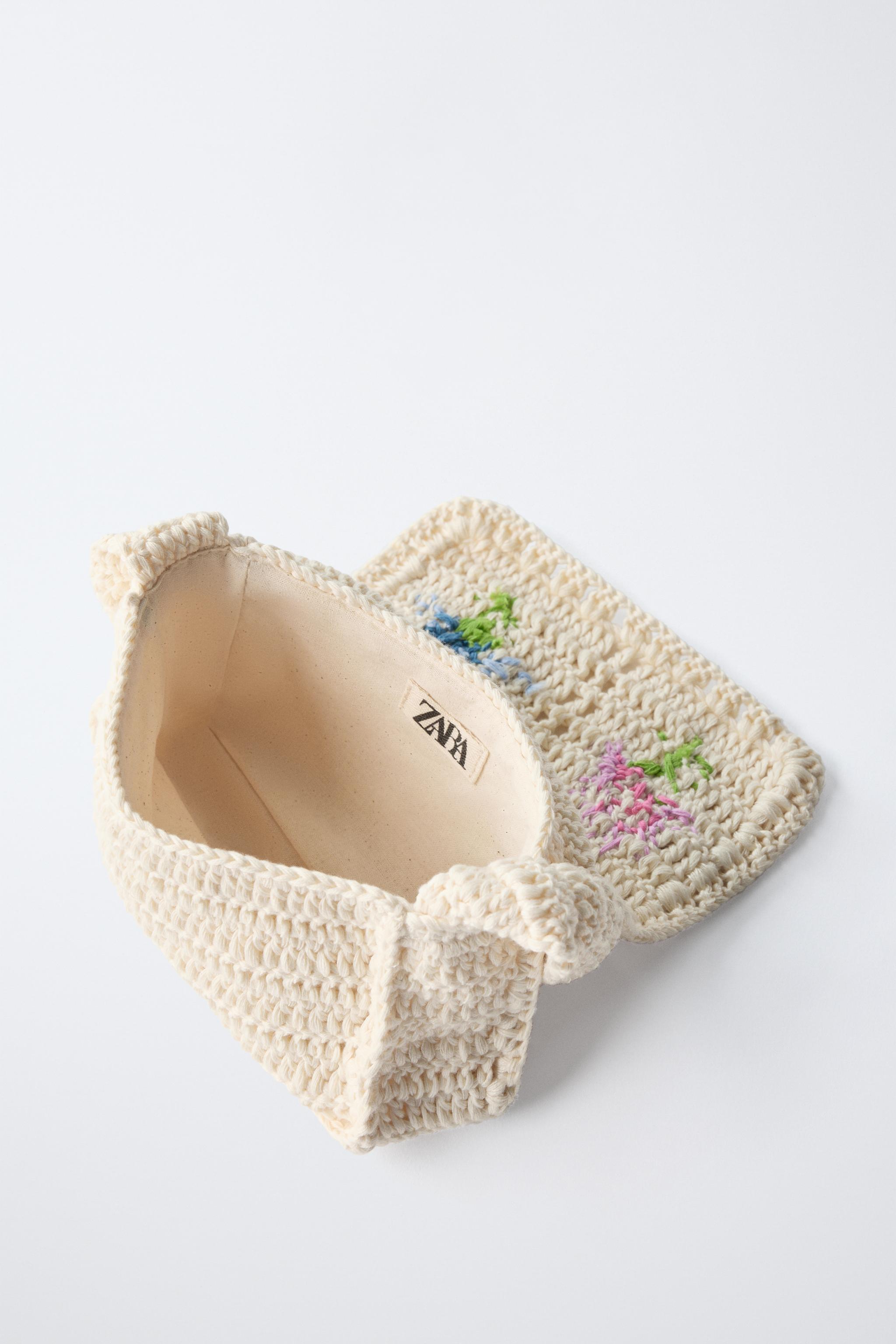 FLORAL CROCHET CROSSBODY BAG