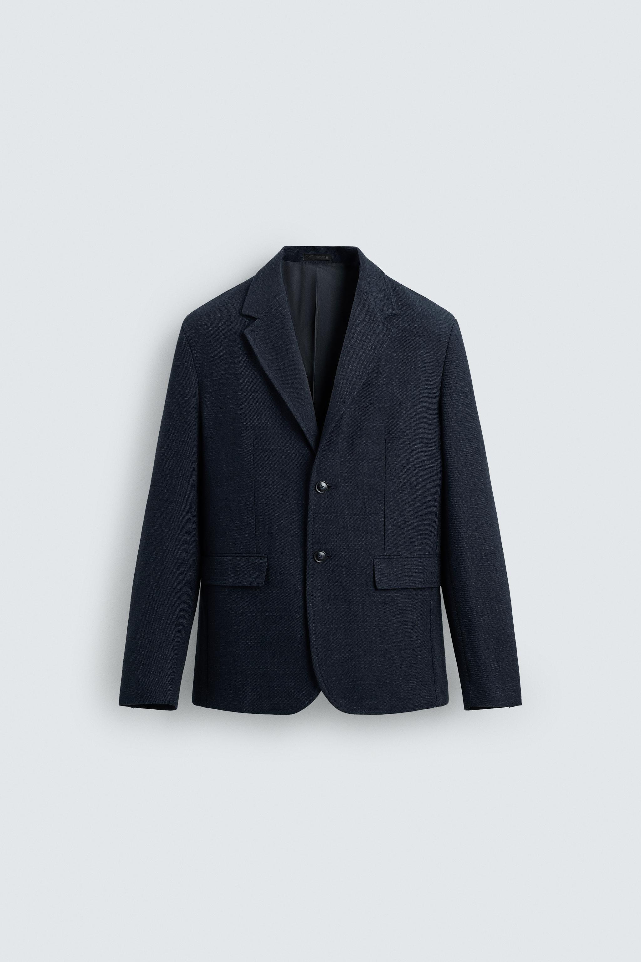 TEXTURED REGULAR FIT BLAZER
