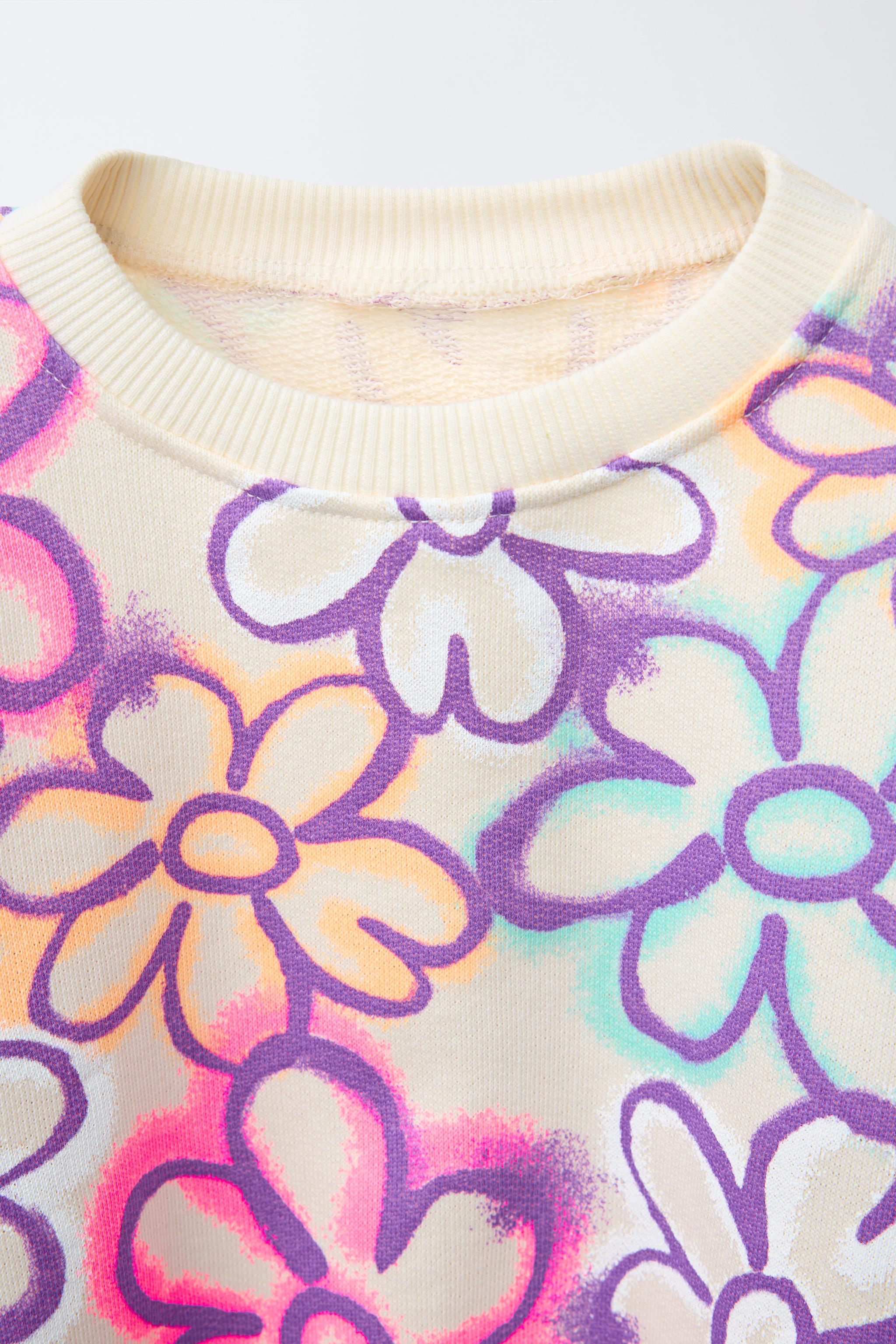 GRAFFITI FLORAL SWEATSHIRT