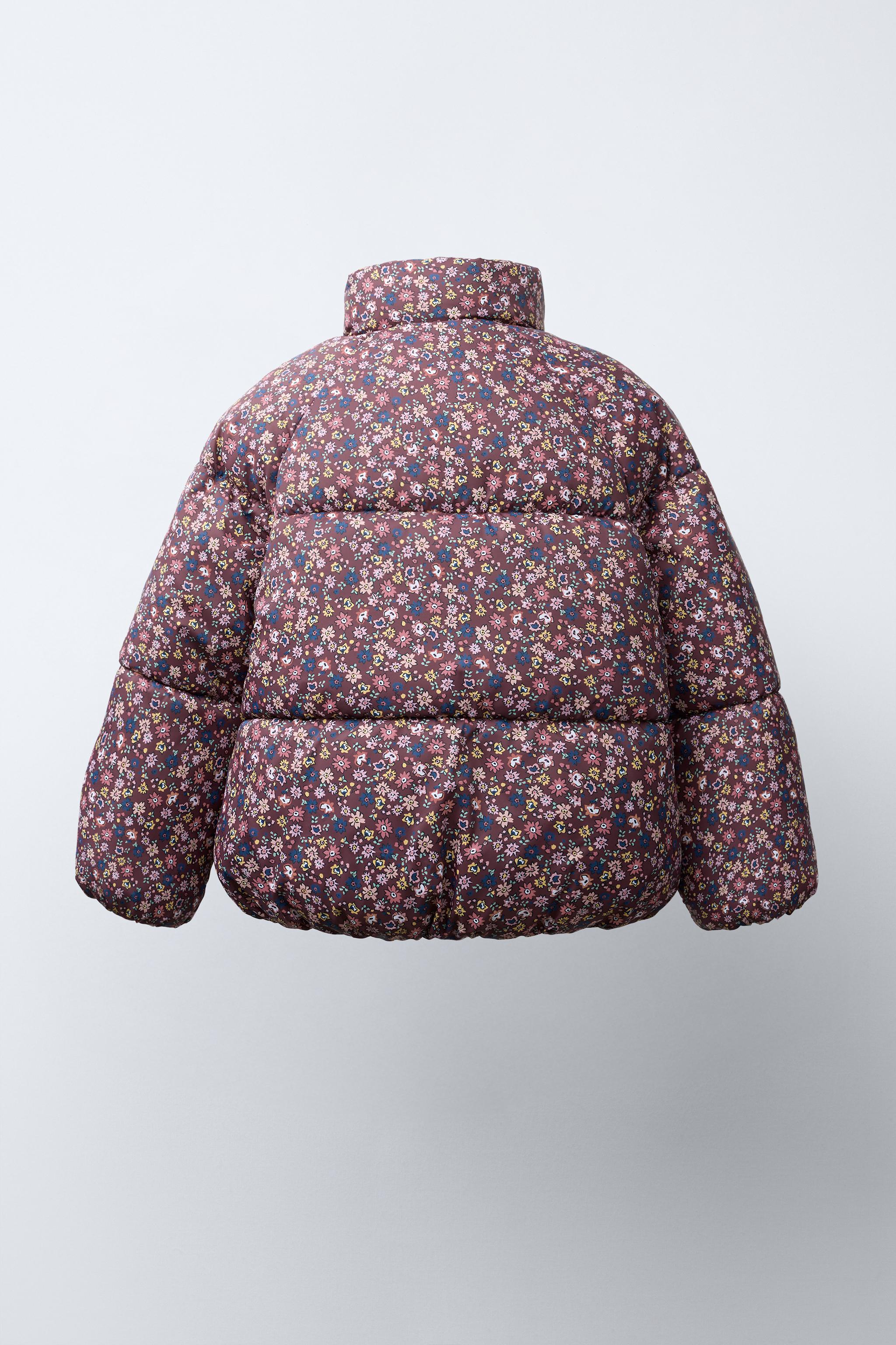FLOWER PRINT PUFFER JACKET