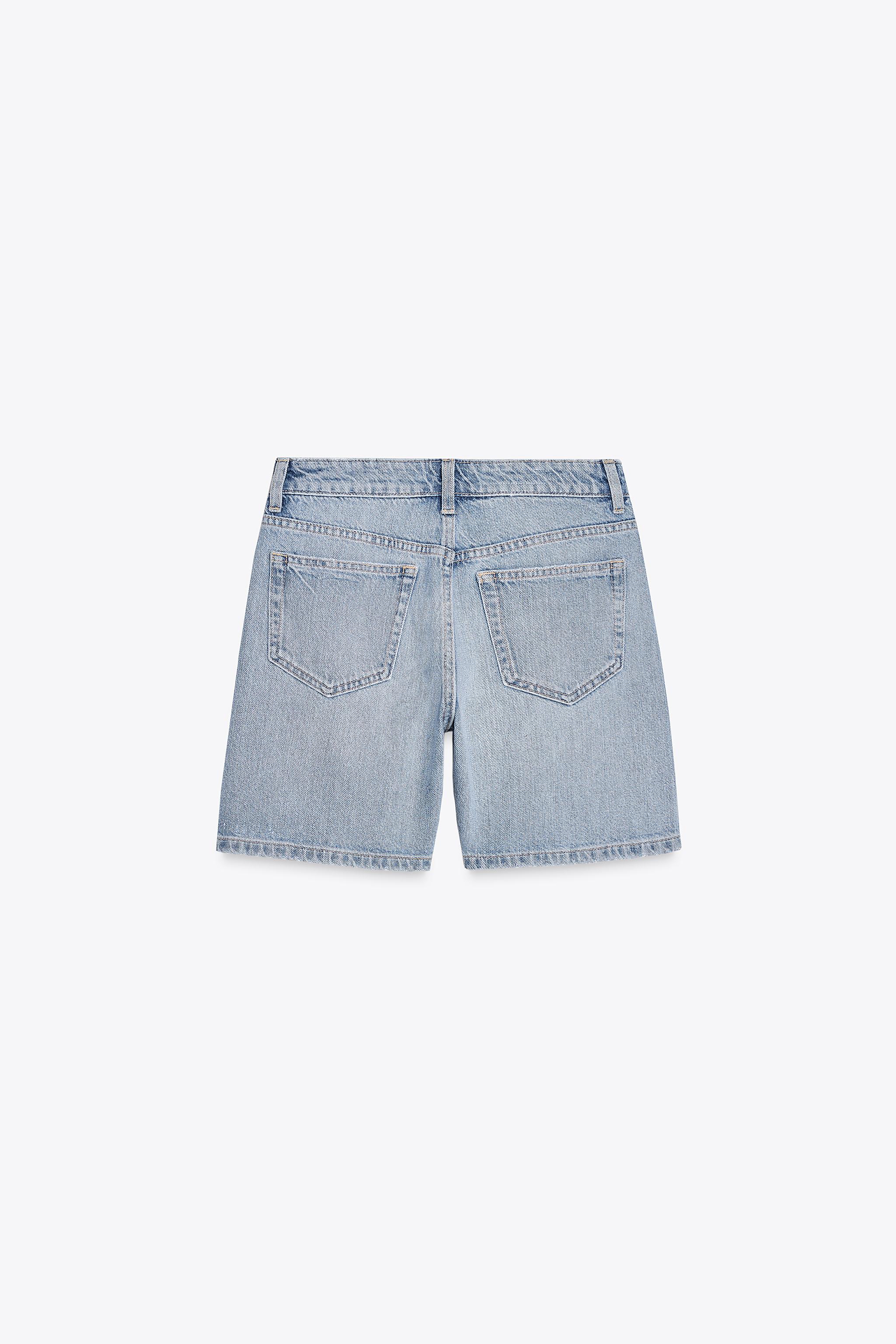 TRF MID-RISE DENIM SHORTS
