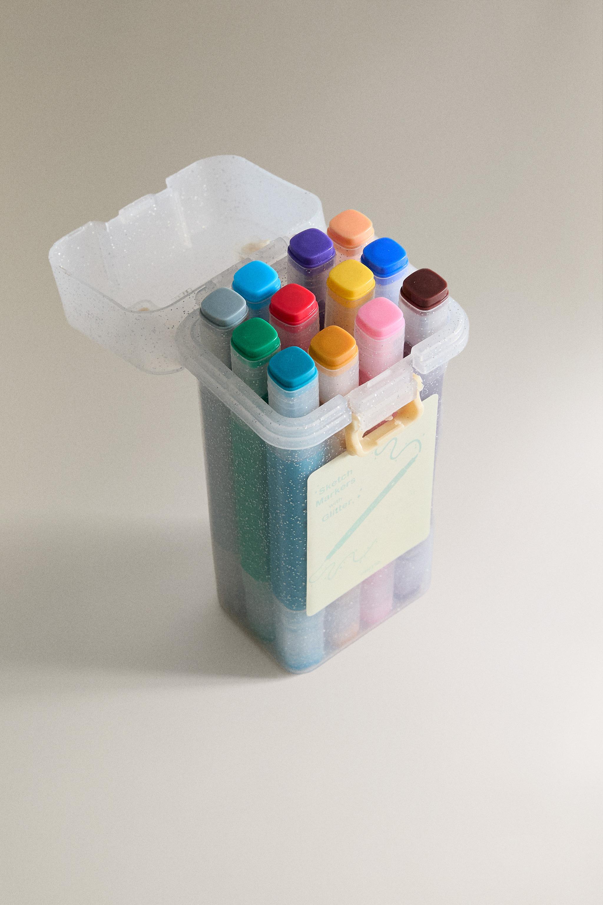 CHILDREN'S GLITTER MARKERS (SET OF 12)