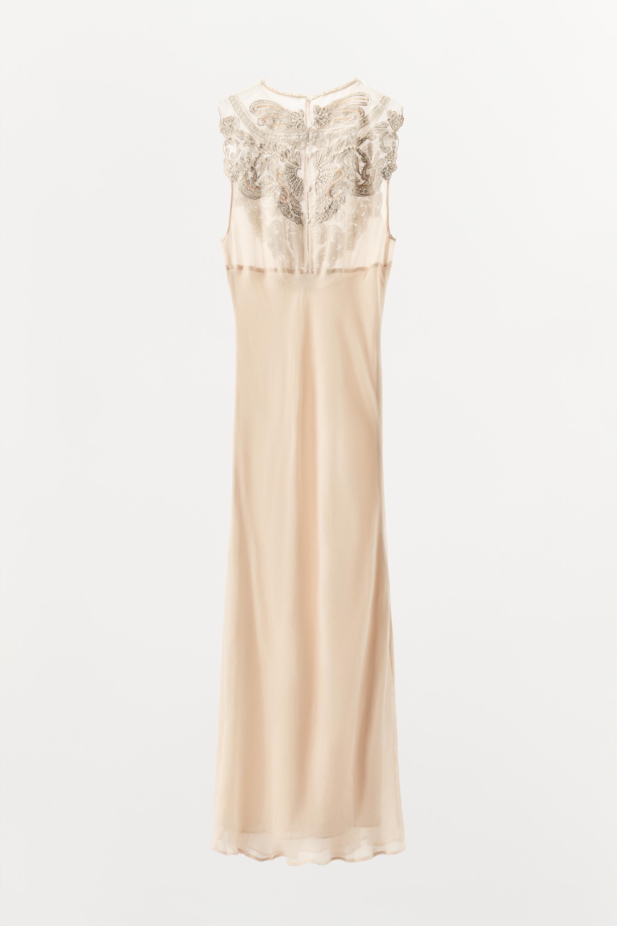 LIMITED EDITION EMBROIDERED DRESS WITH BEADING