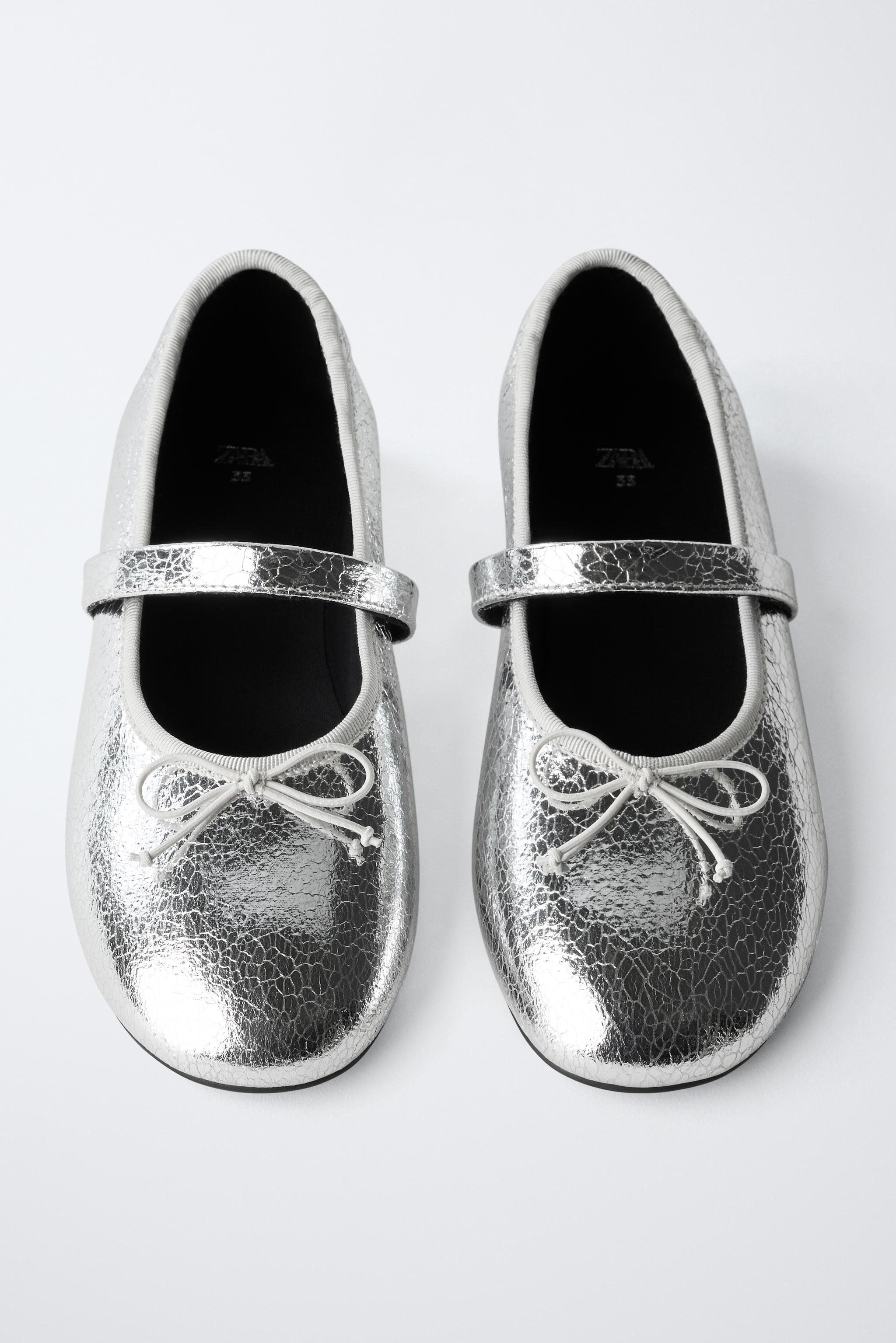 METALLIC BALLET FLATS